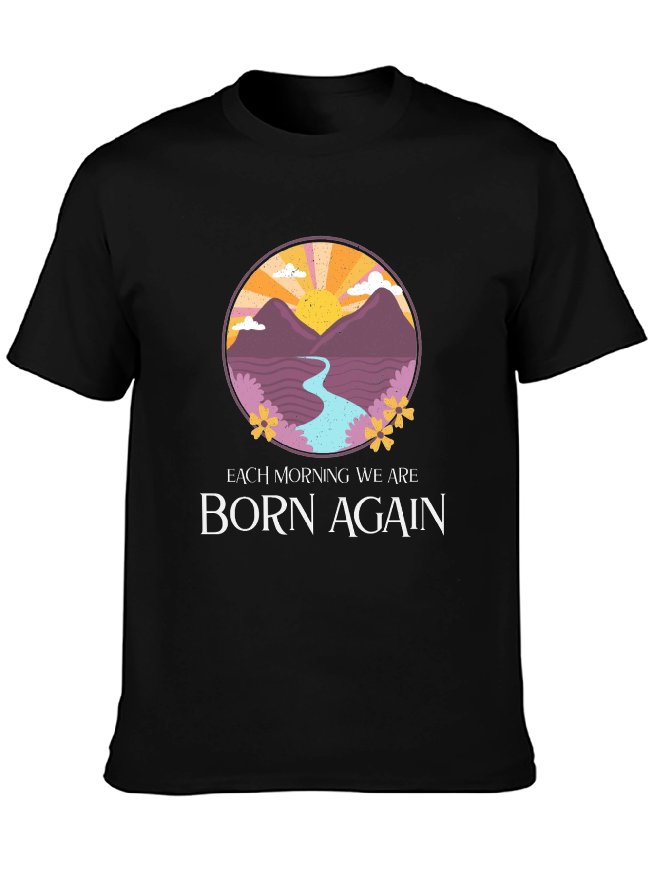 Born Again Mountain River Graphic Tee