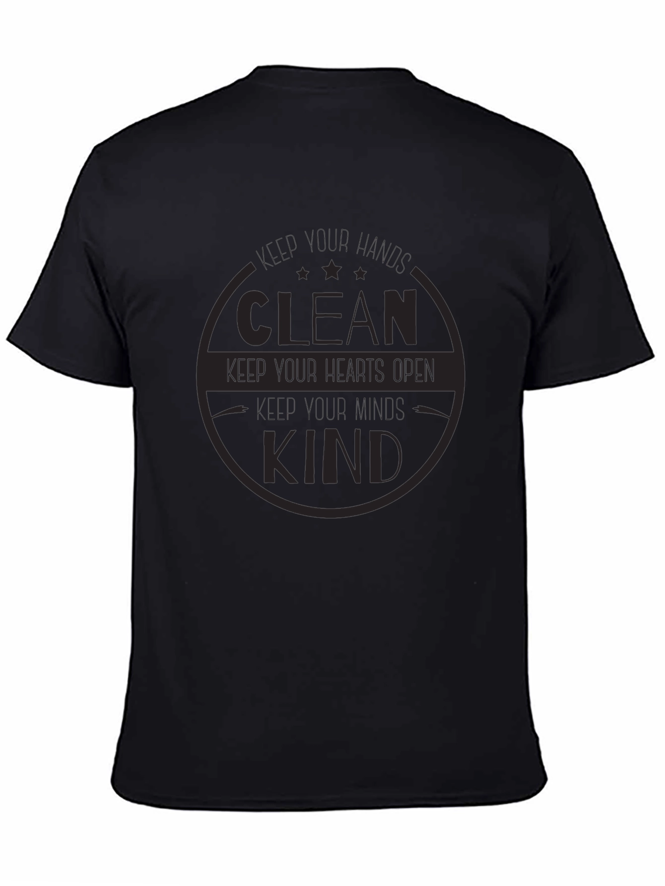Clean Kind Heart T-Shirt - Soft Black Tee