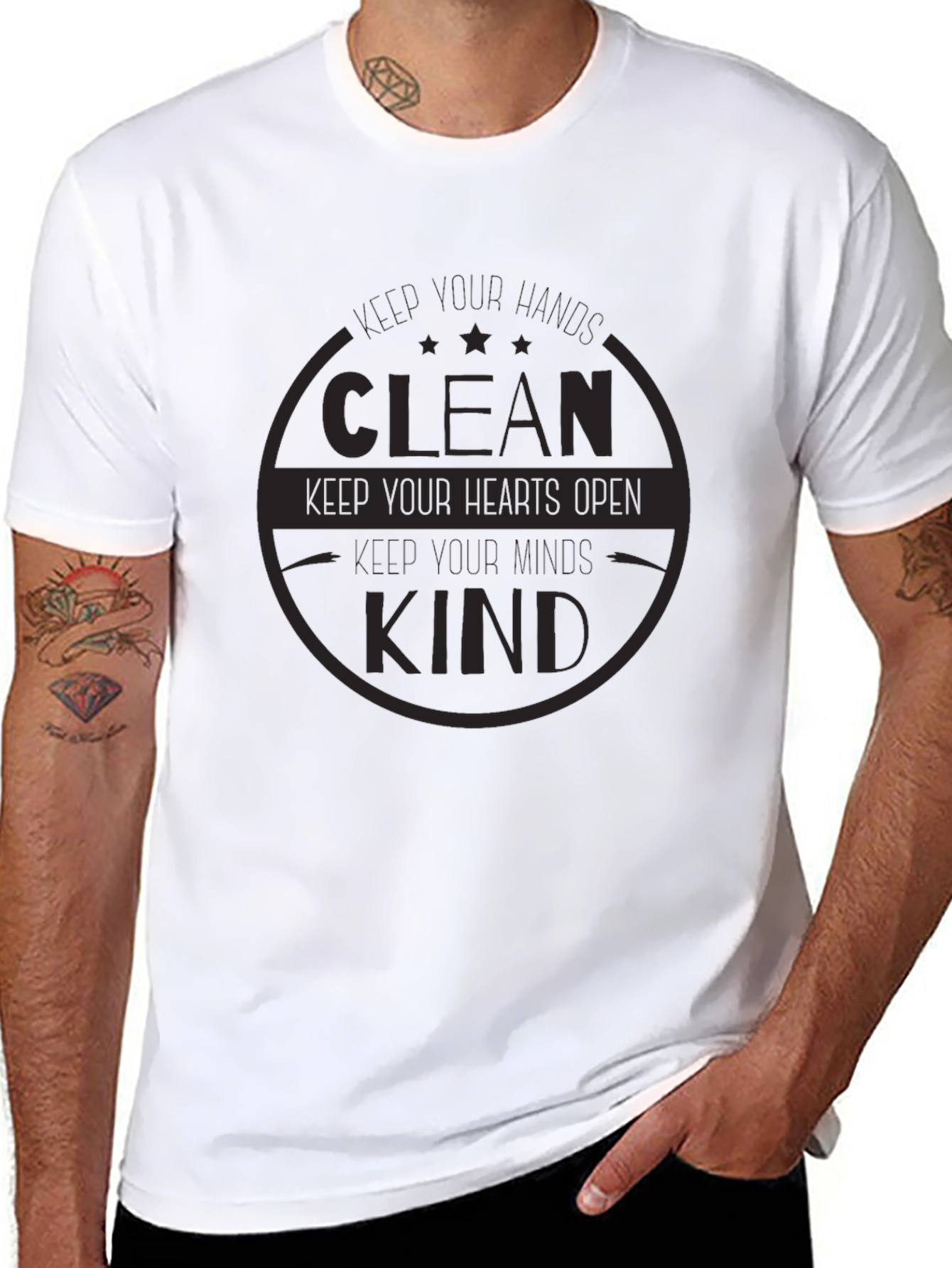 Clean Kind Heart T-Shirt - Soft Black Tee