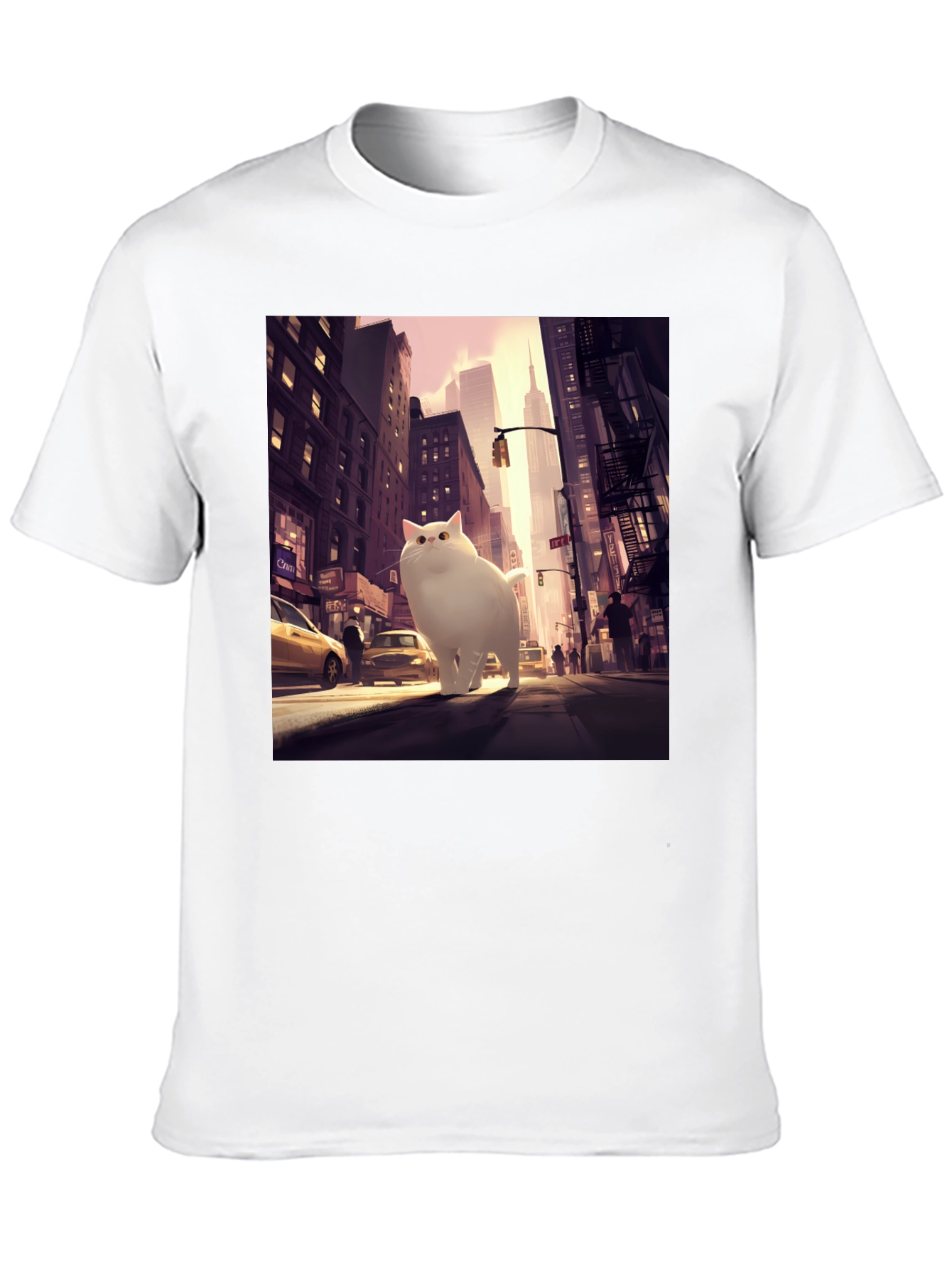 Giant Cat in City T-Shirt