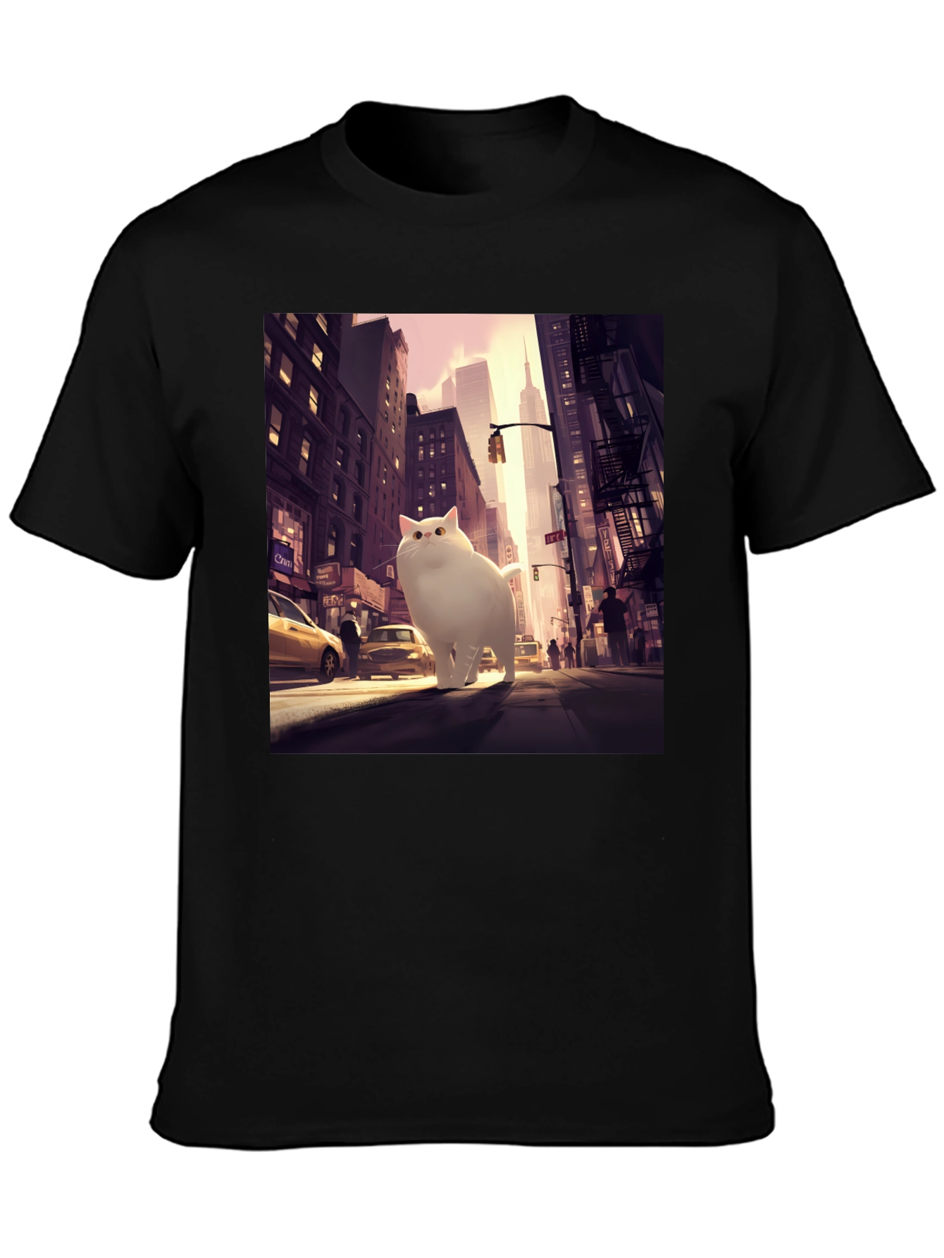 Giant Cat in City T-Shirt