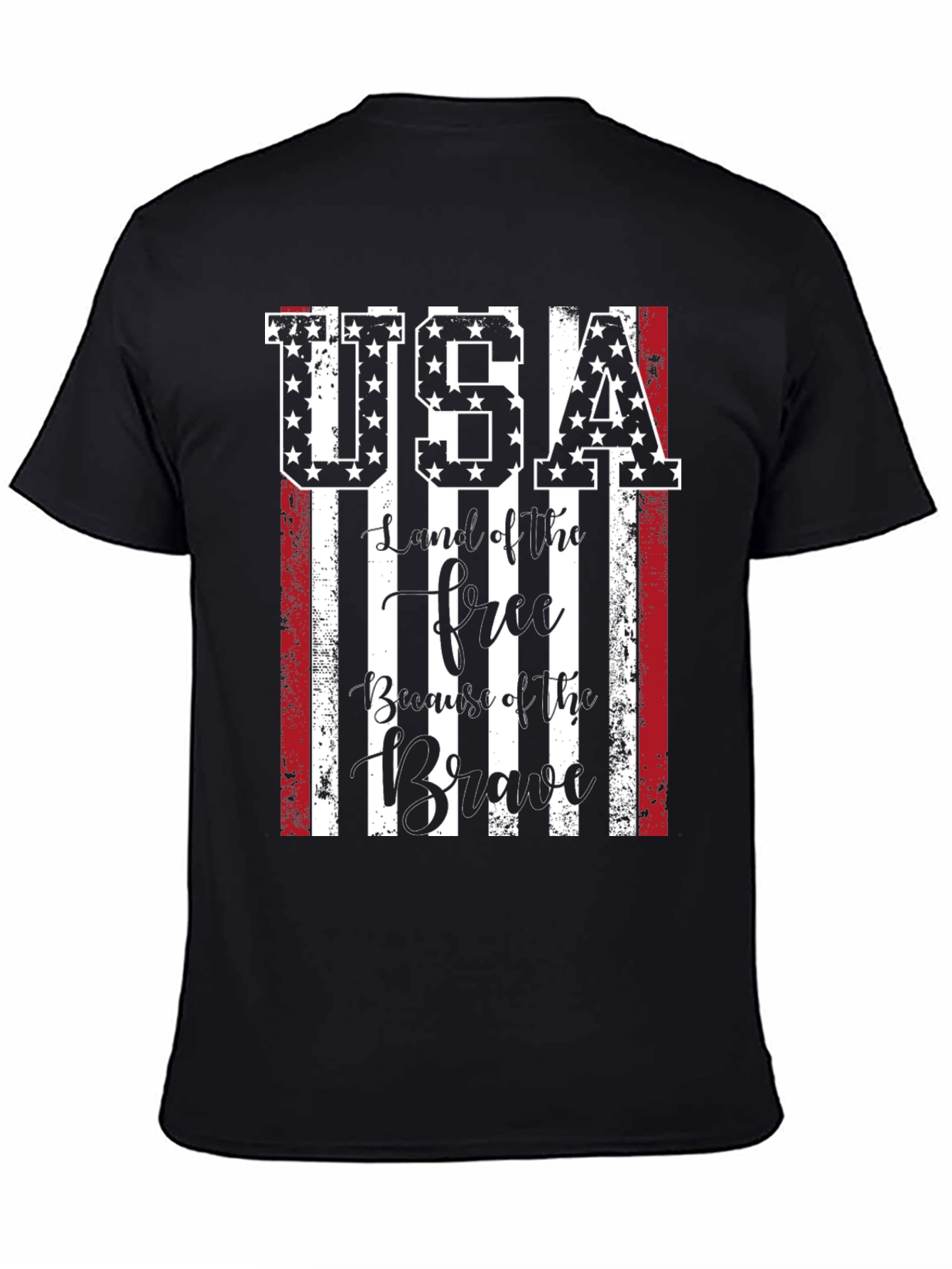 USA Flag Graphic T-Shirt - Land of the Free