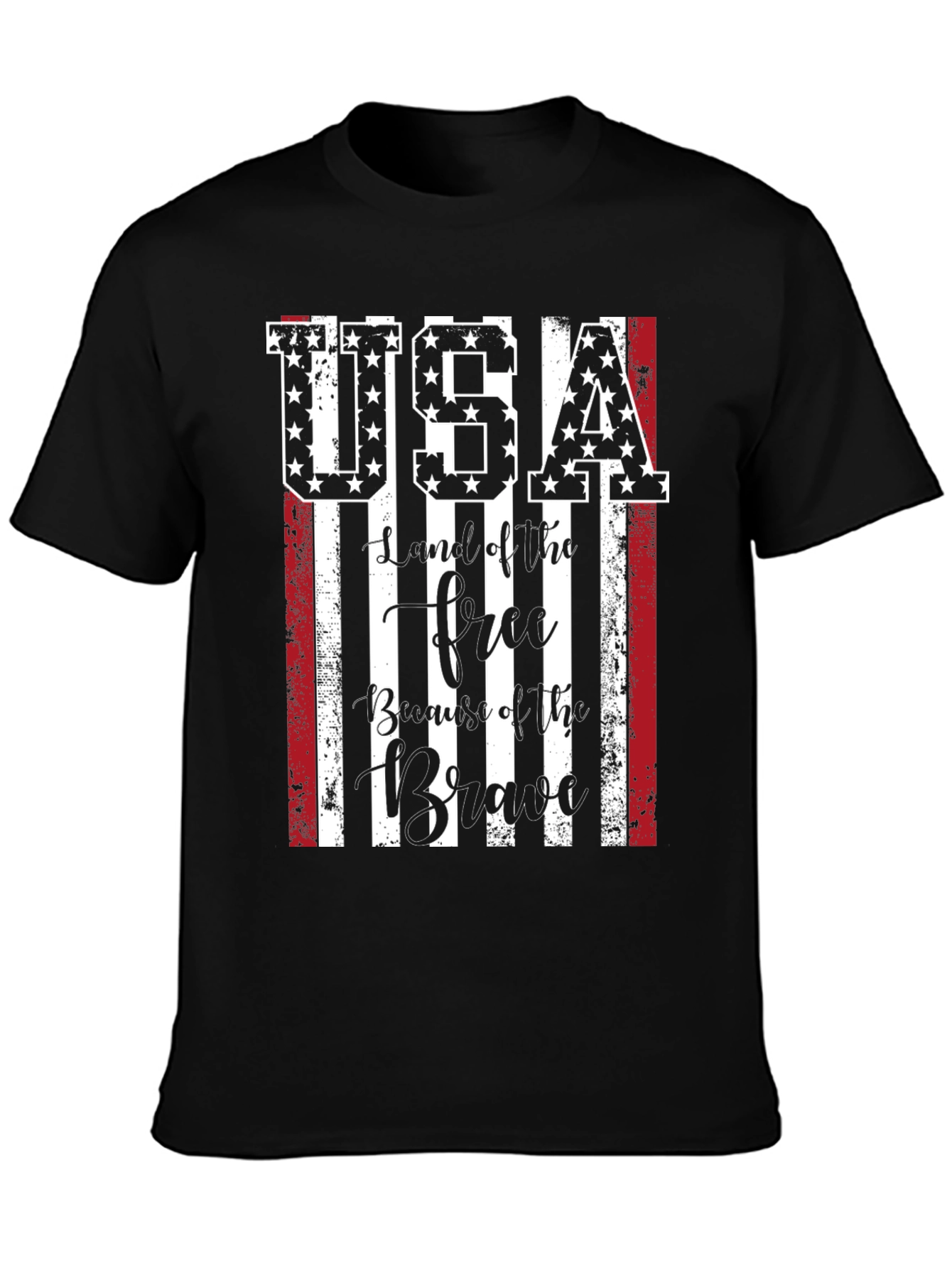 USA Flag Graphic T-Shirt - Land of the Free