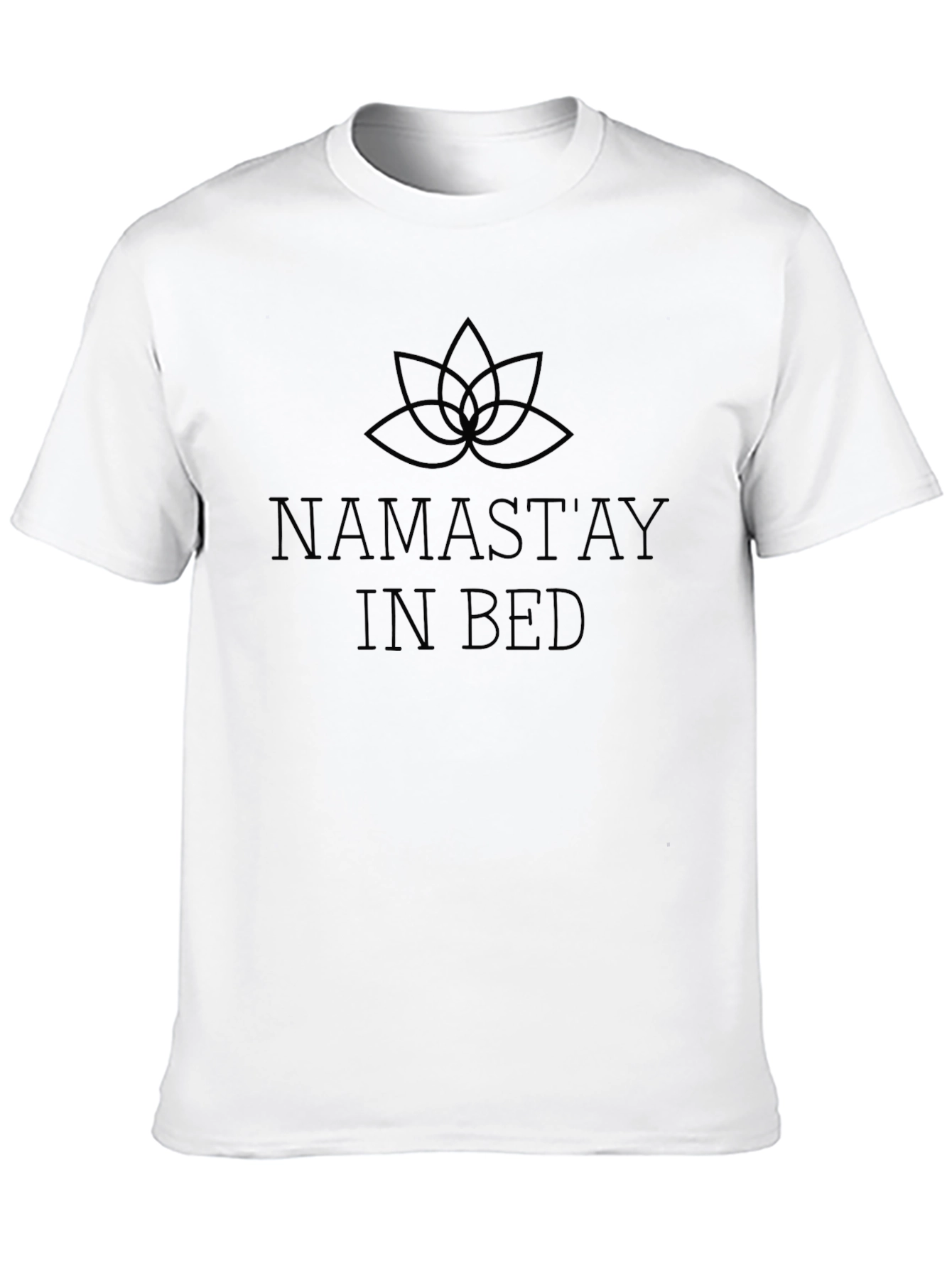 Namastay In Bed Black Graphic Tee