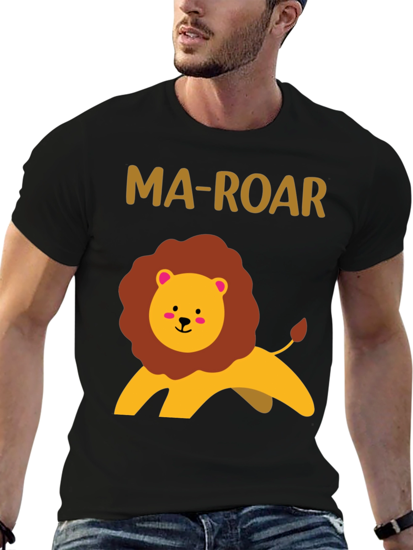 MA-ROAR Funny Lion Graphic Tee