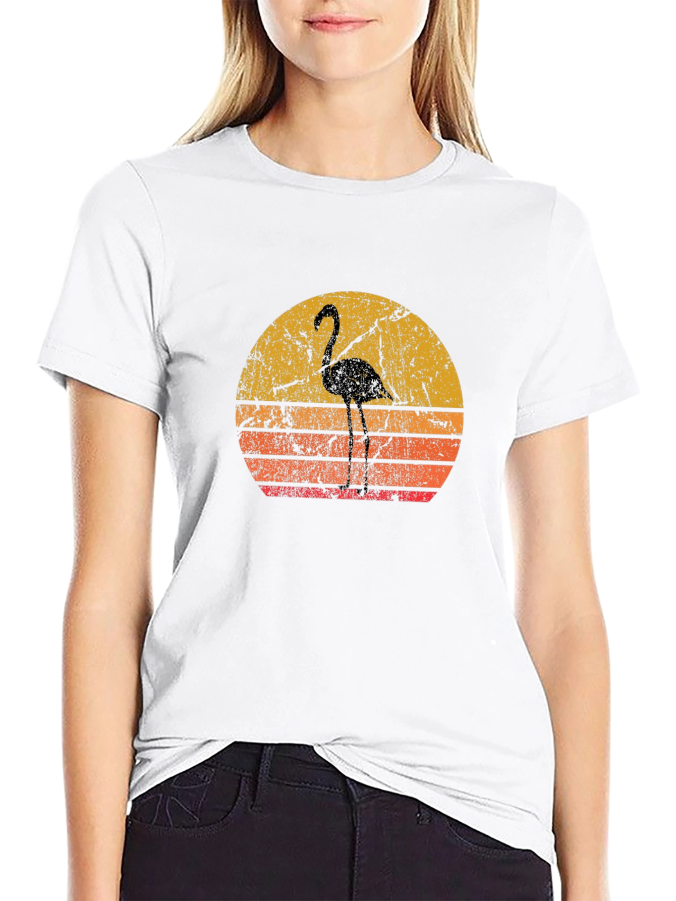 Retro Flamingo Sunset T-Shirt