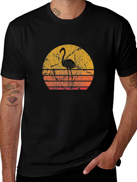 Retro Flamingo Sunset T-Shirt