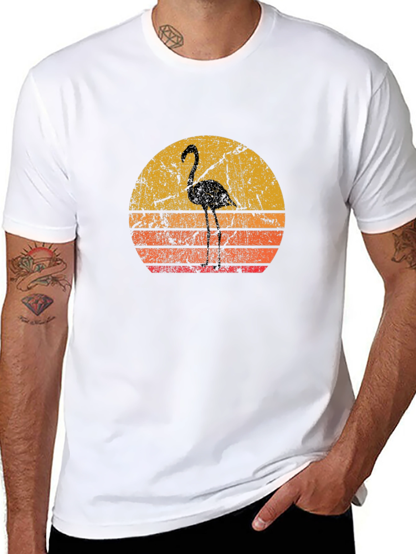 Retro Flamingo Sunset T-Shirt