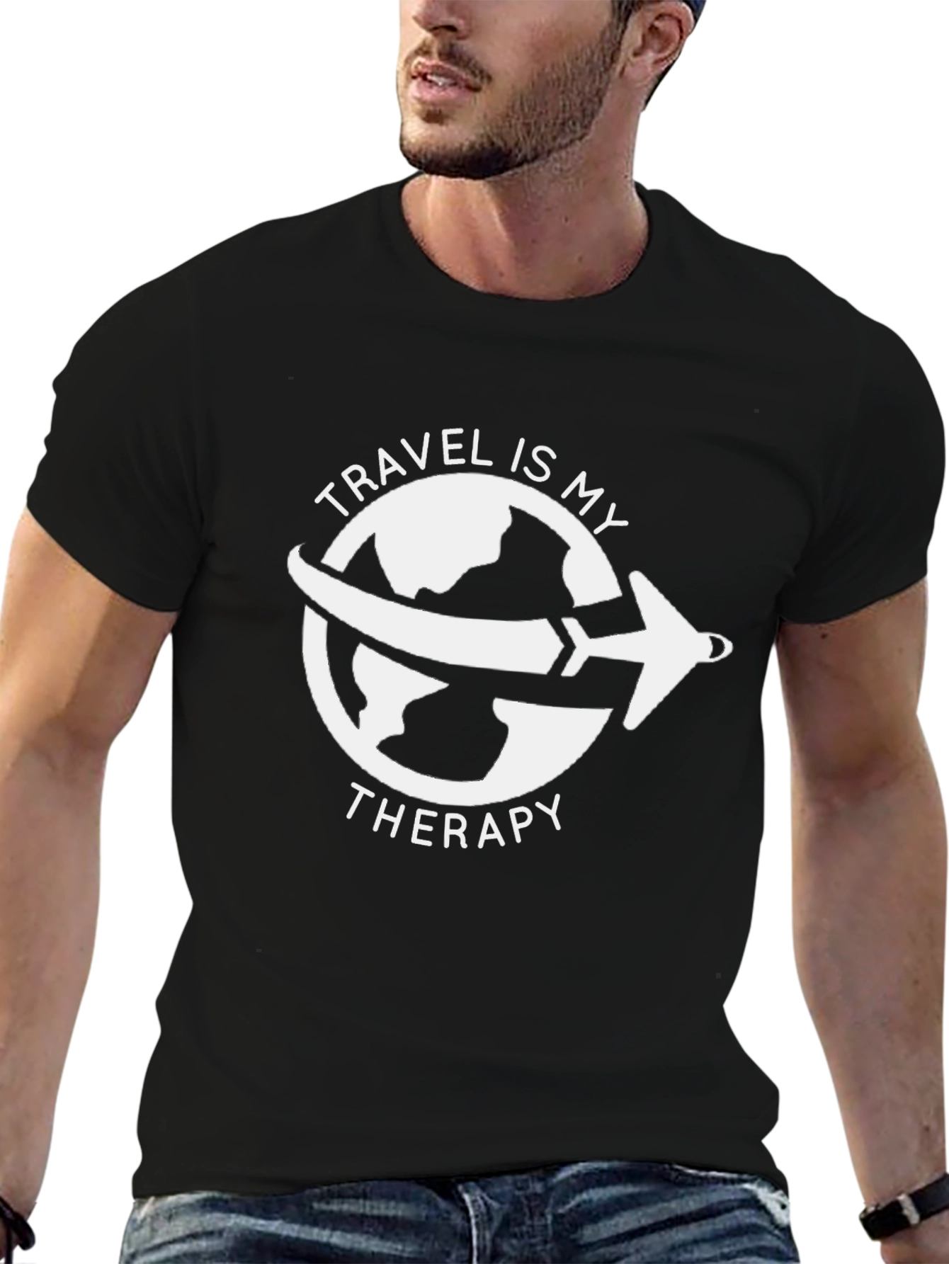 Travel Is My Therapy Graphic Tee - Adventure Shirt