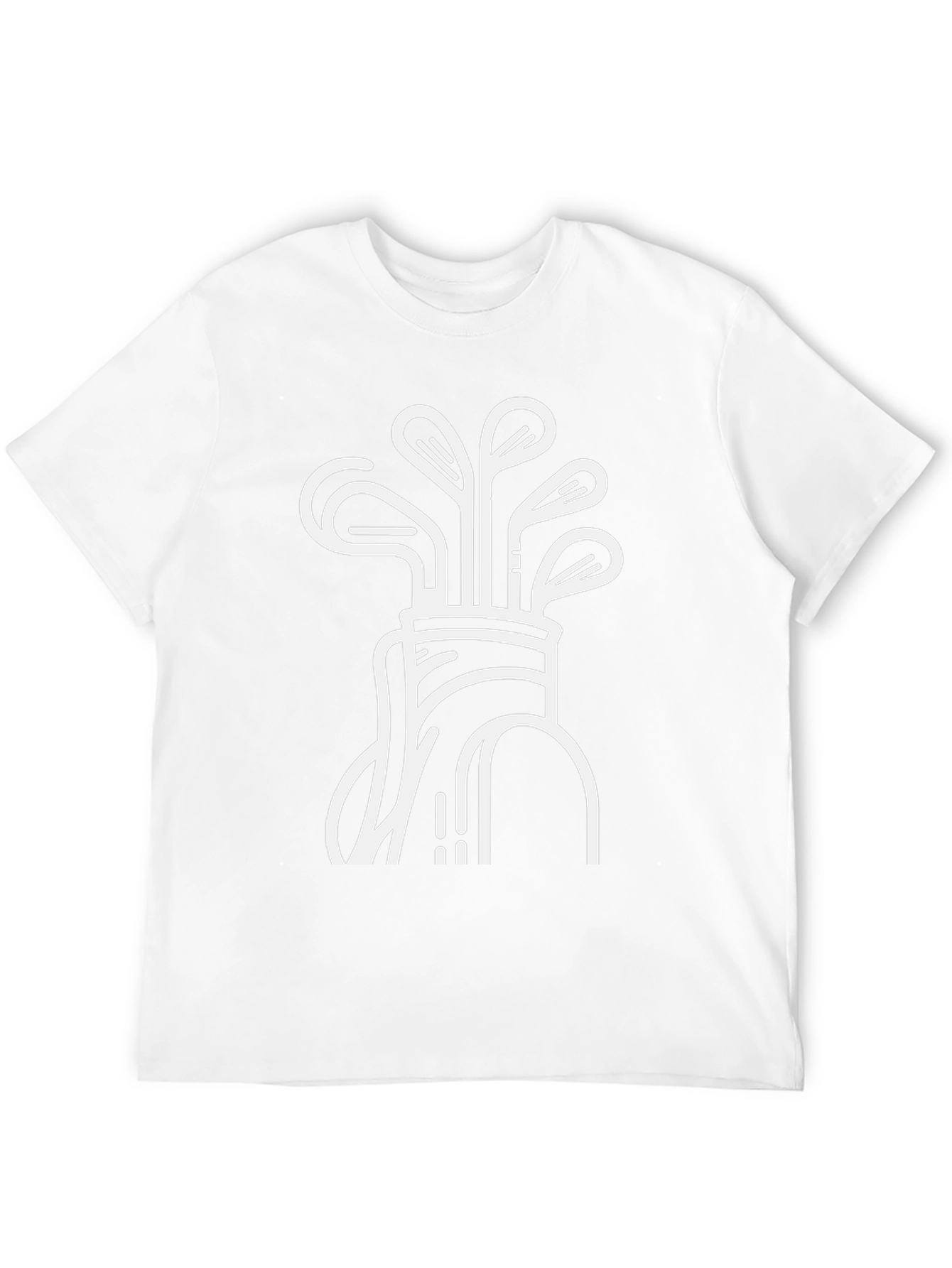 Golf Clubs Graphic Tee - Black Cotton Blend