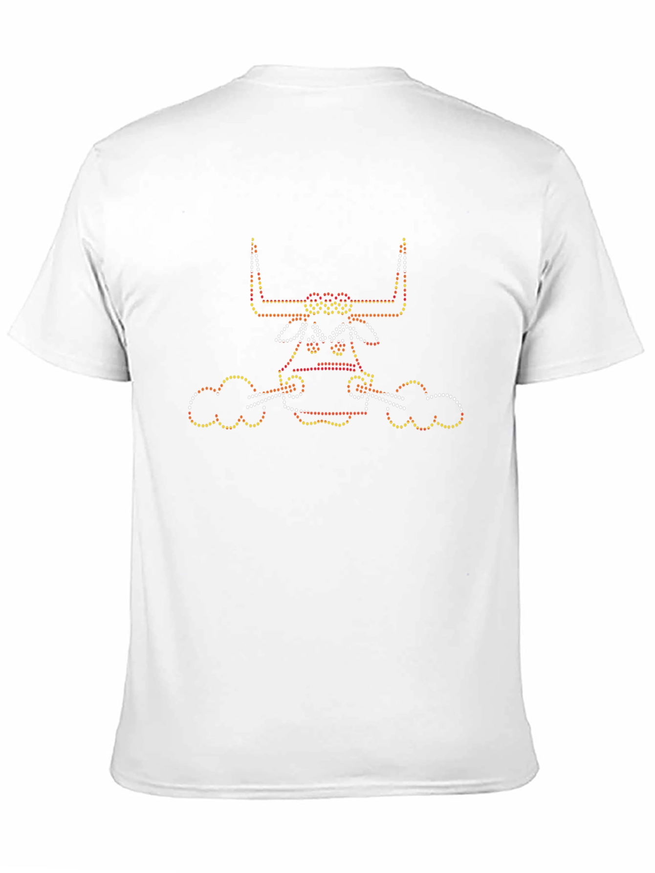 Black Tee with Rhinestone Bull Design