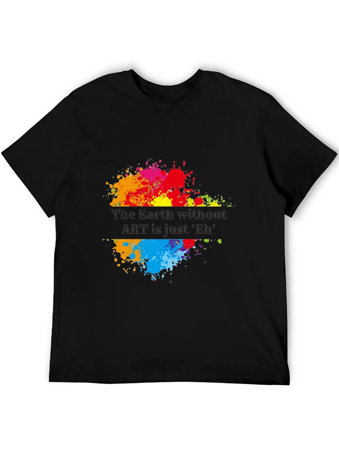 Art Lover Black T-Shirt: Earth Without Art