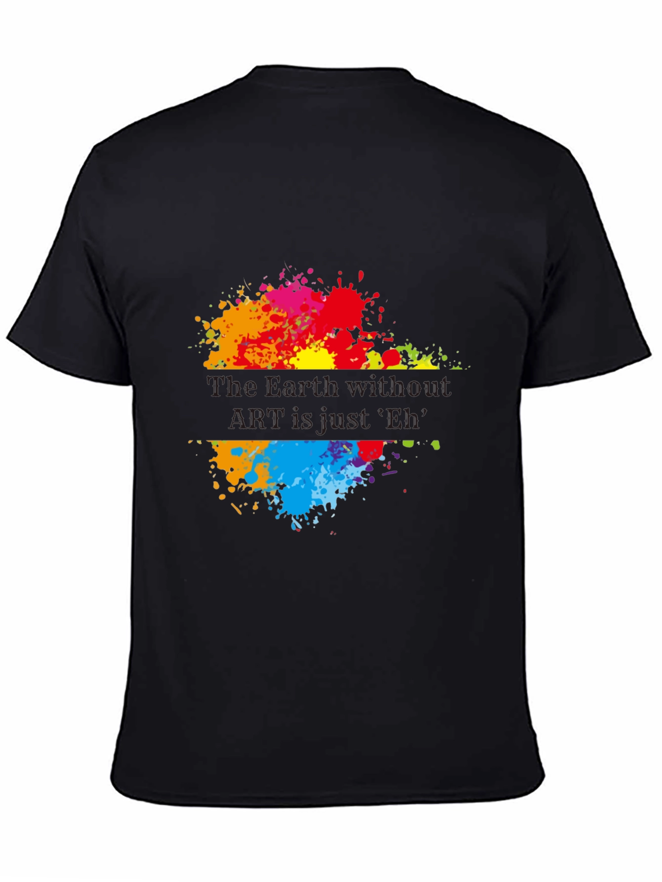 Art Lover Black T-Shirt: Earth Without Art