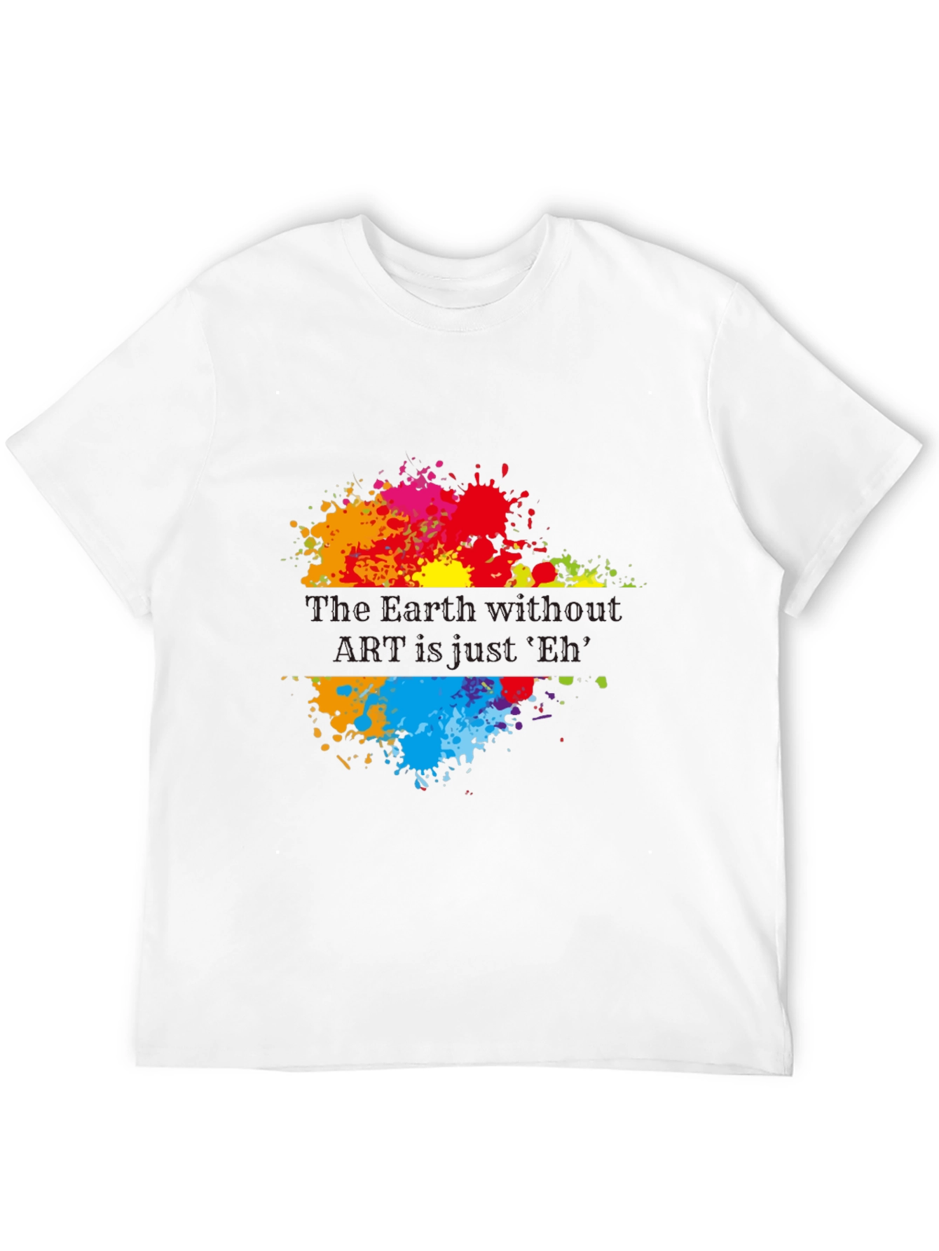 Art Lover Black T-Shirt: Earth Without Art