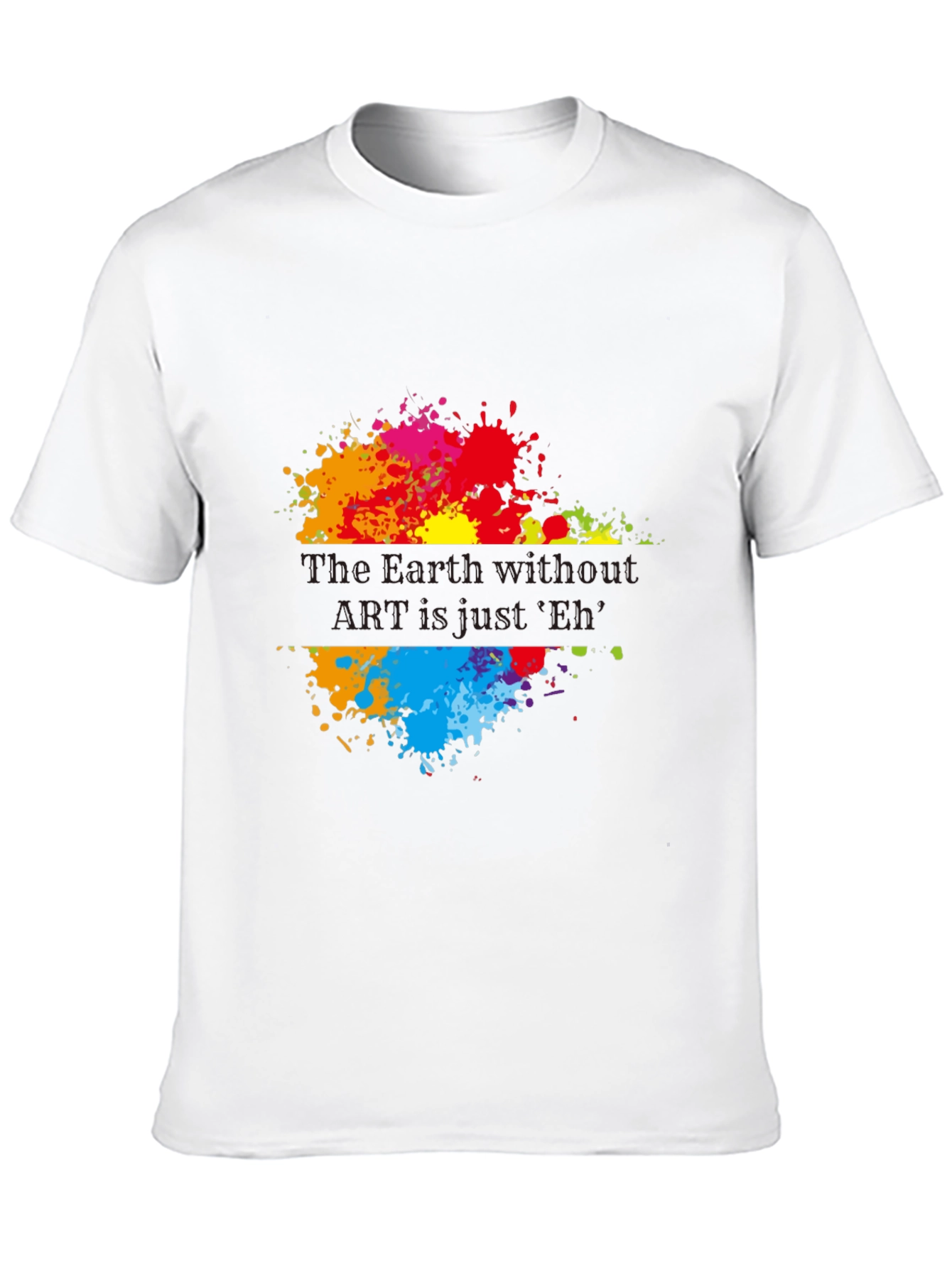 Art Lover Black T-Shirt: Earth Without Art