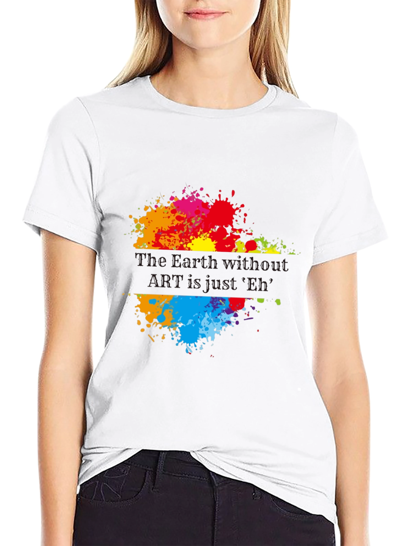 Art Lover Black T-Shirt: Earth Without Art