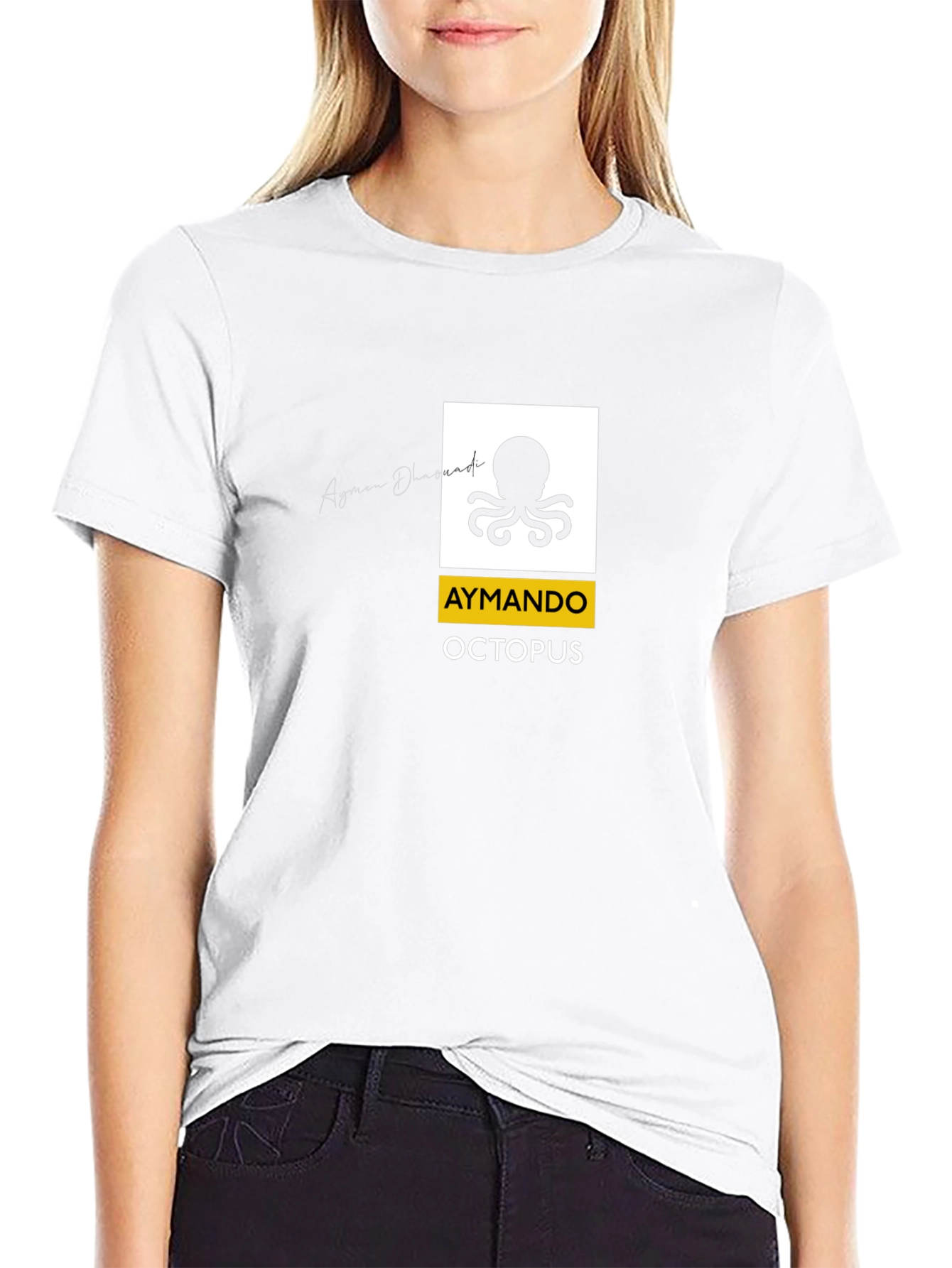 Aymando Octopus Graphic T-Shirt - Black