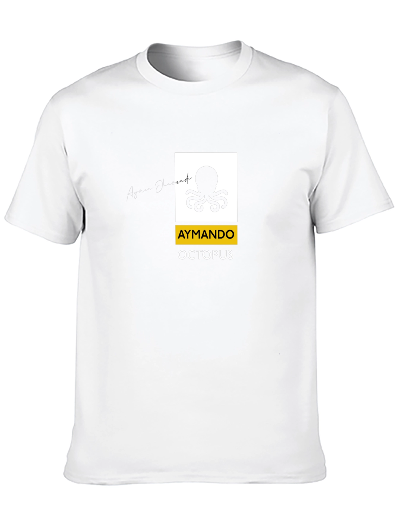 Aymando Octopus Graphic T-Shirt - Black