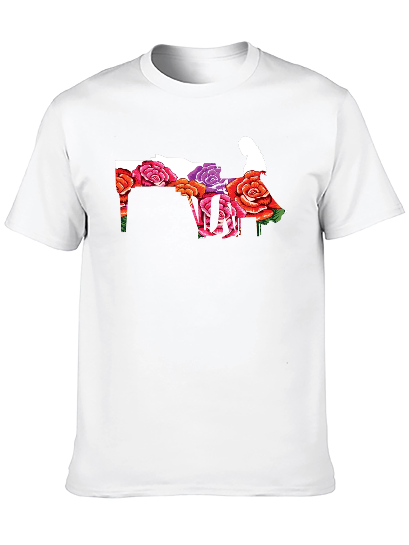 Floral Piano Player Graphic T-Shirt