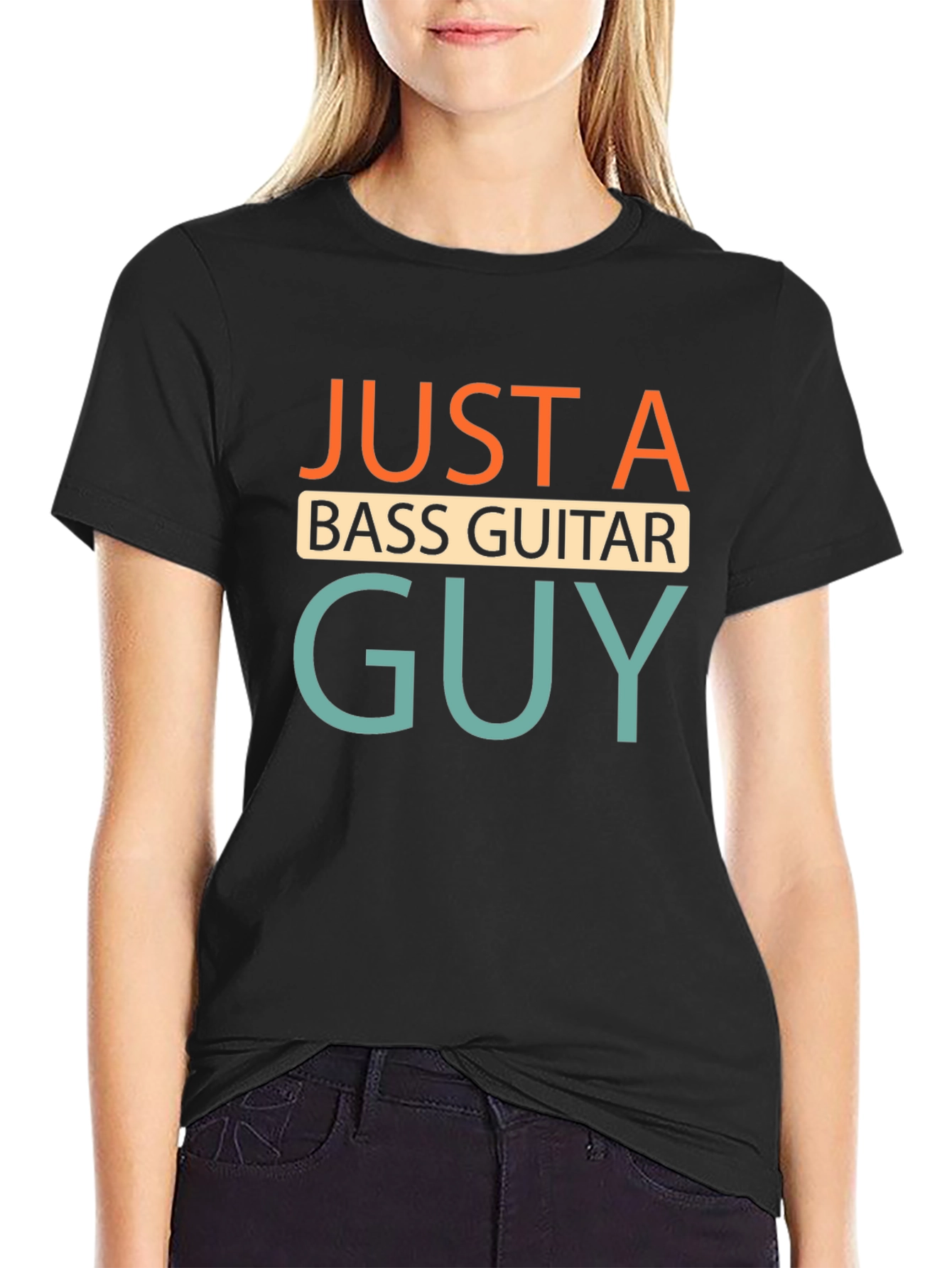 Just A Bass Guitar Guy T-Shirt - Black
