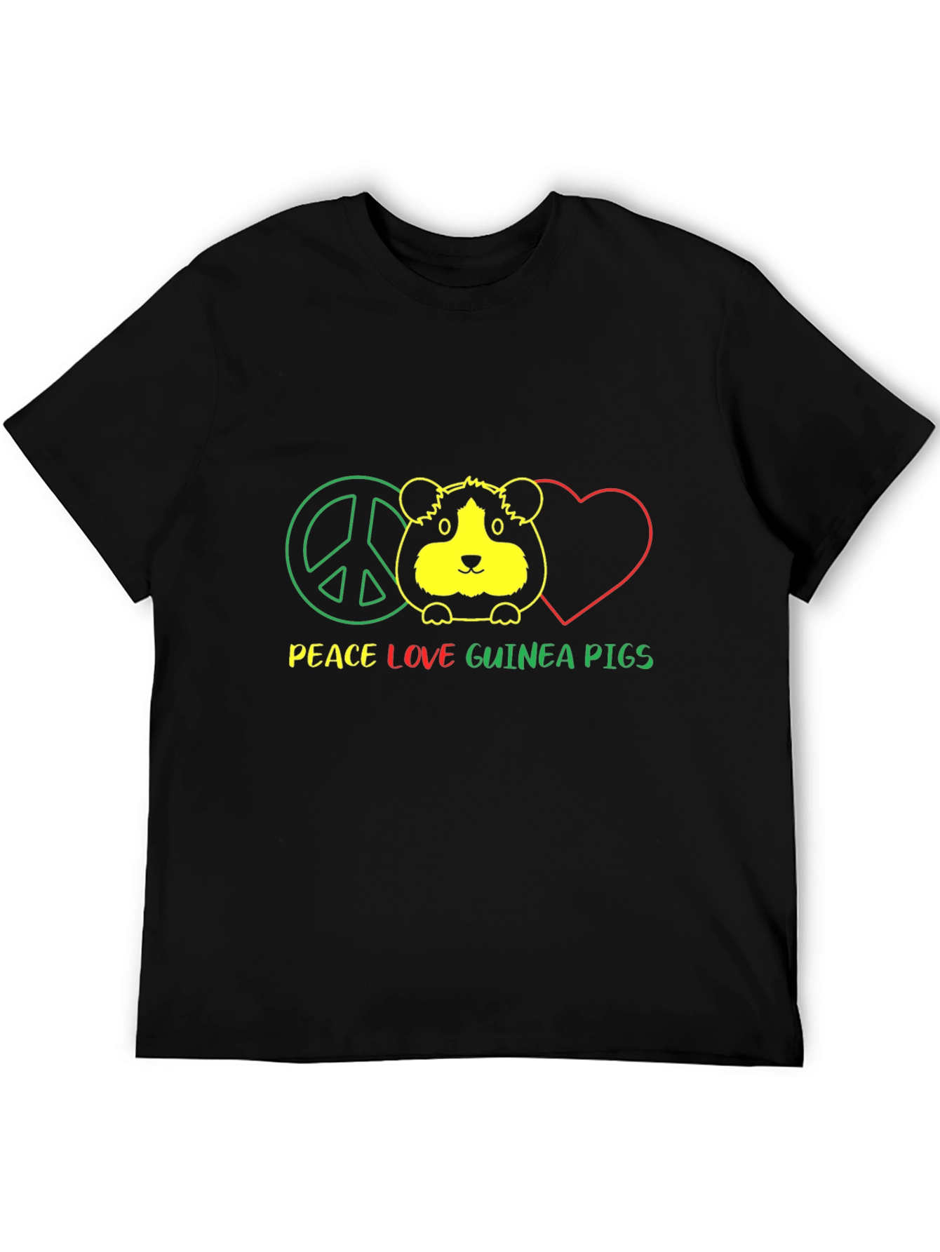Peace Love Guinea Pigs Graphic T-Shirt