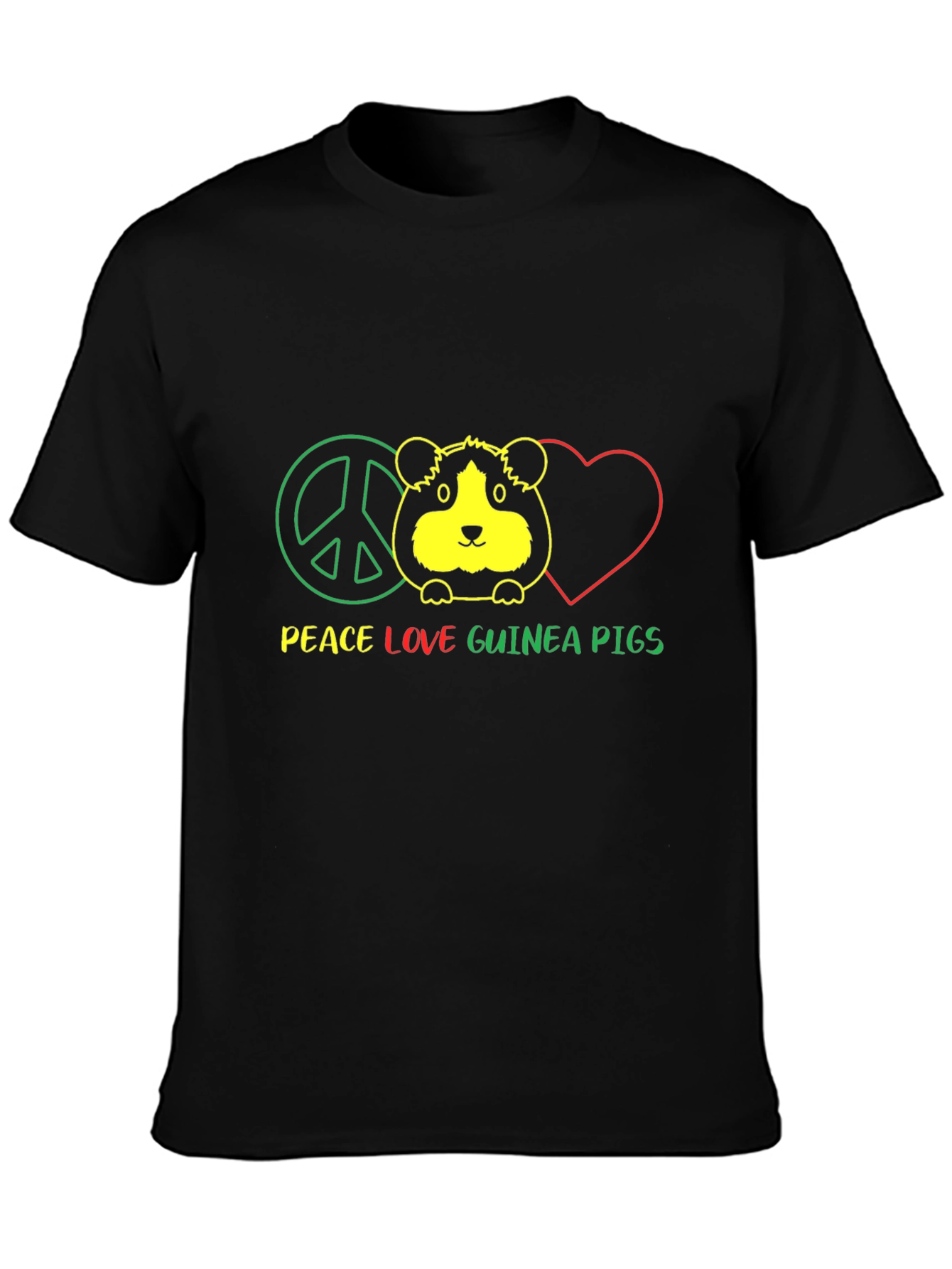 Peace Love Guinea Pigs Graphic T-Shirt