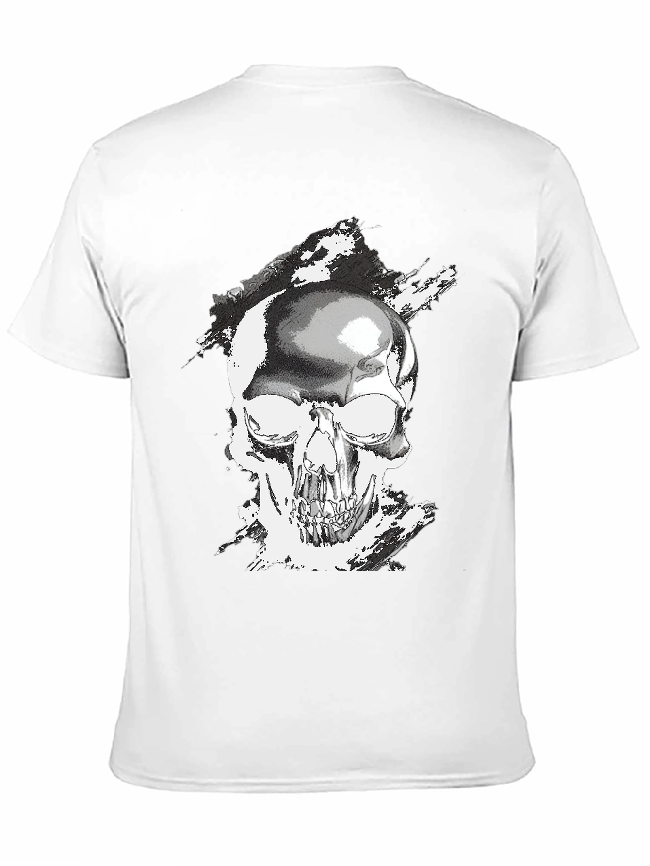 Skull Graphic Tee - Black Casual T-Shirt