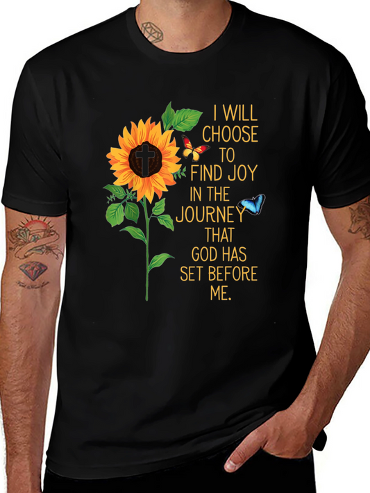 Joyful Journey Sunflower Graphic T-Shirt