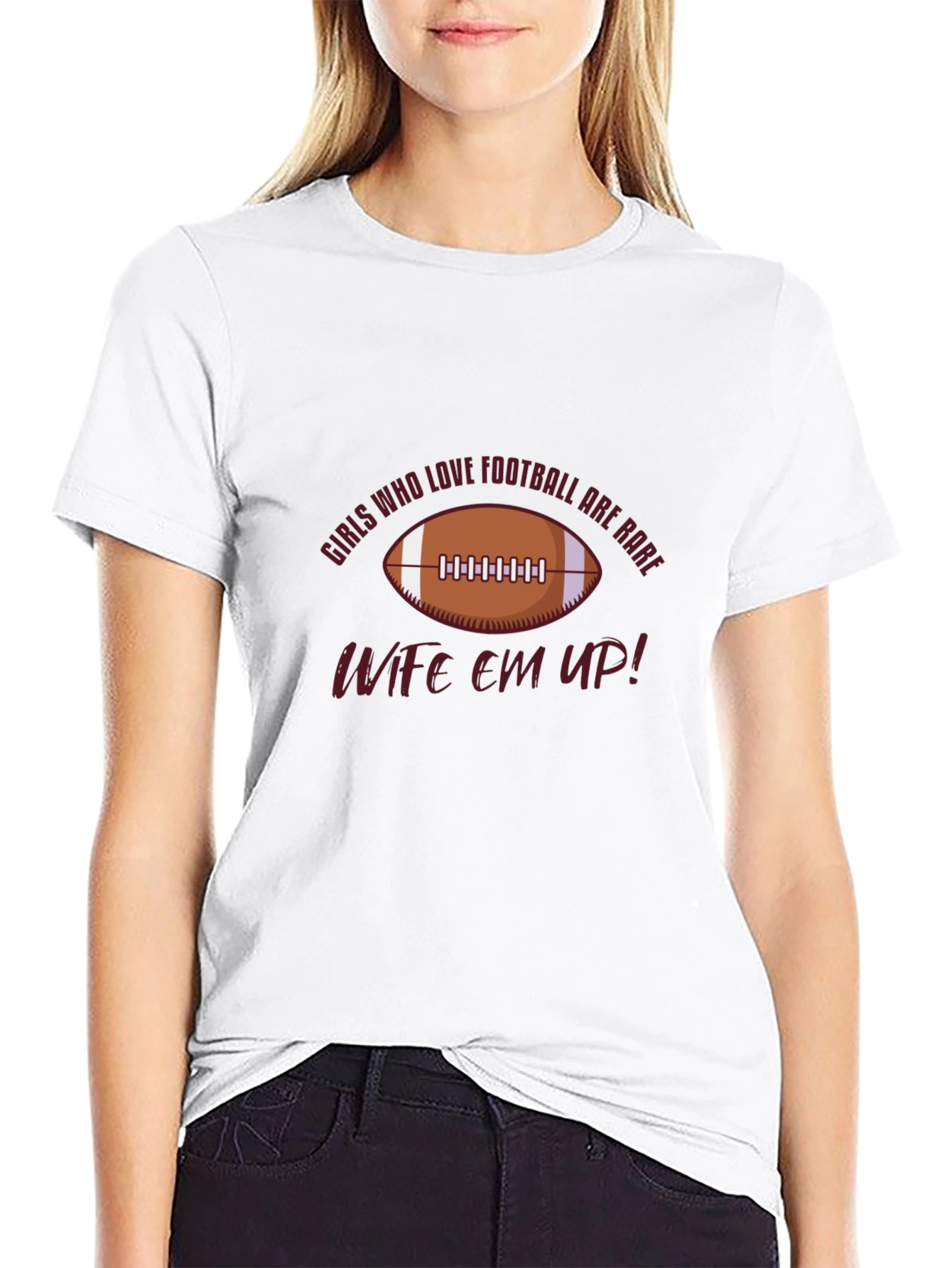 Wife Em Up! Football Graphic T-Shirt