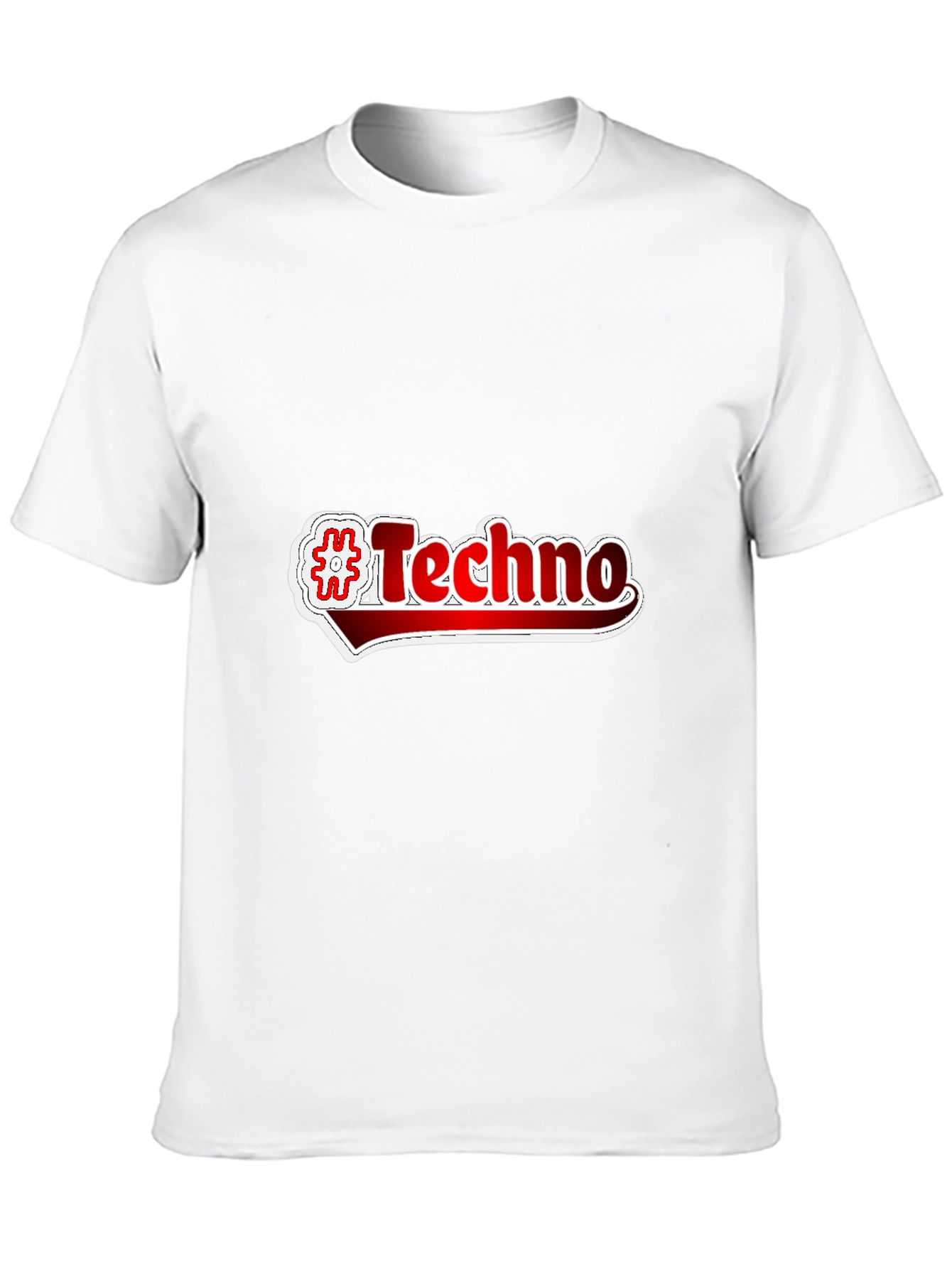 #Techno Graphic Print Black T-Shirt