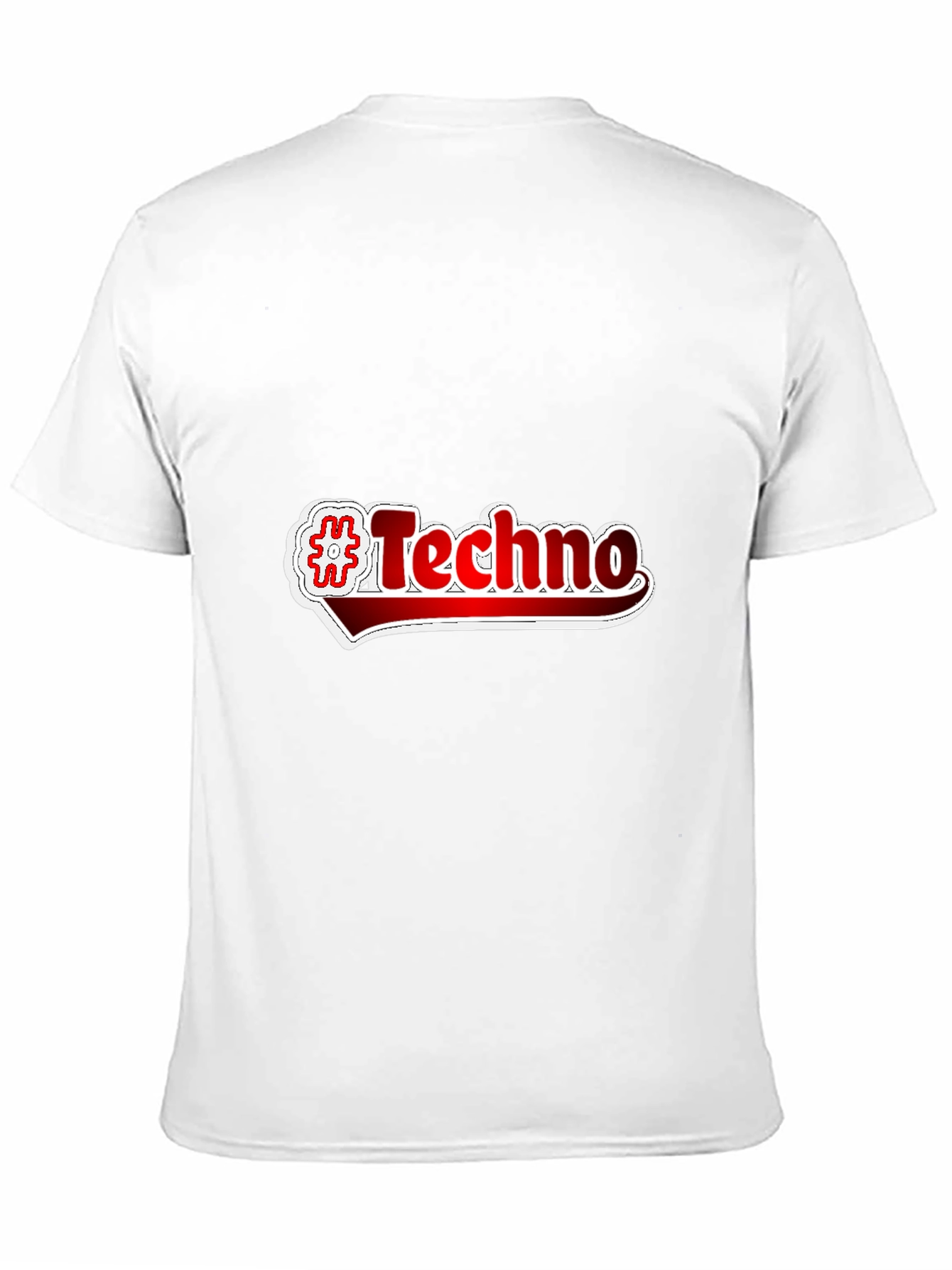#Techno Graphic Print Black T-Shirt