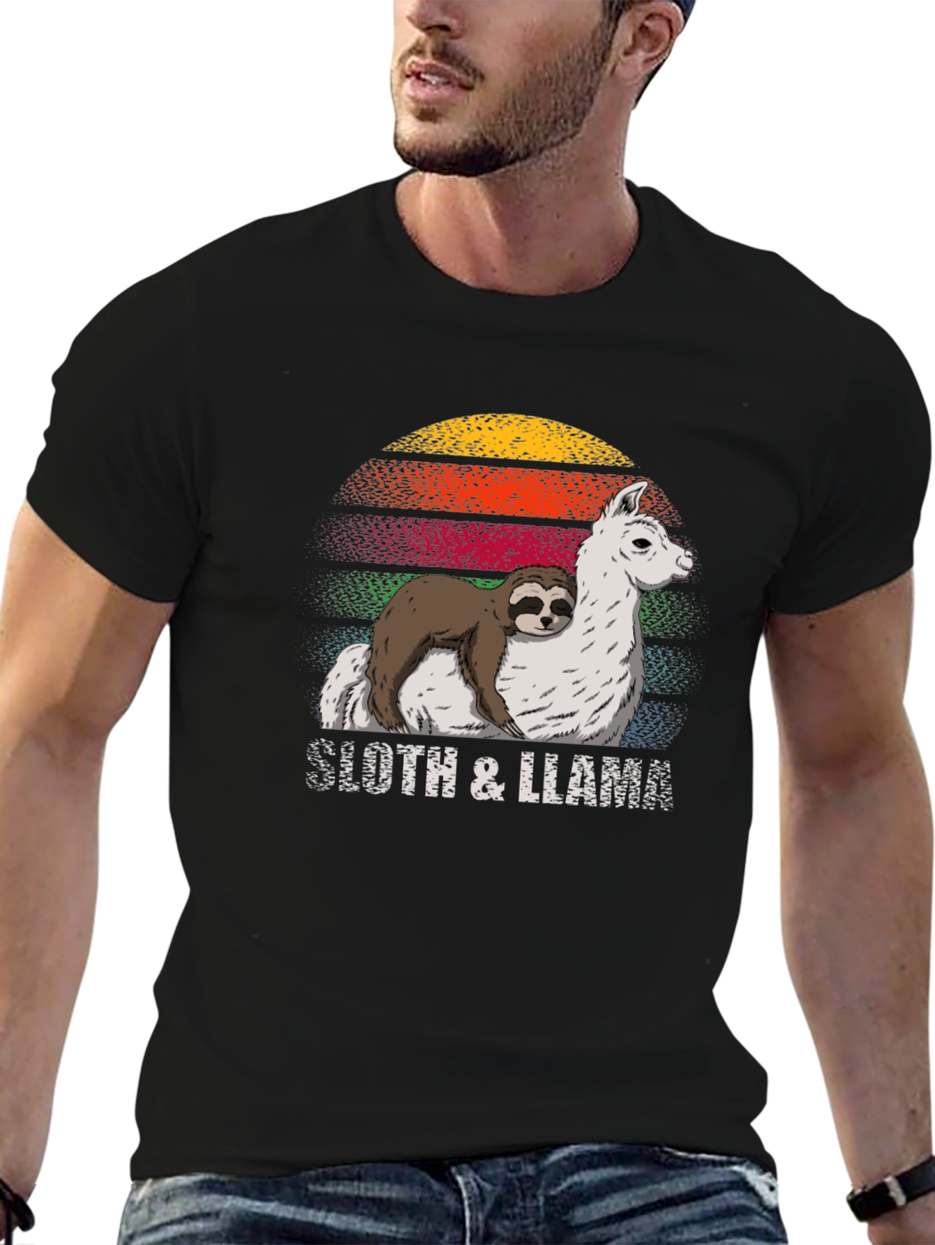 Sloth & Llama Graphic Tee - Cool Comfort
