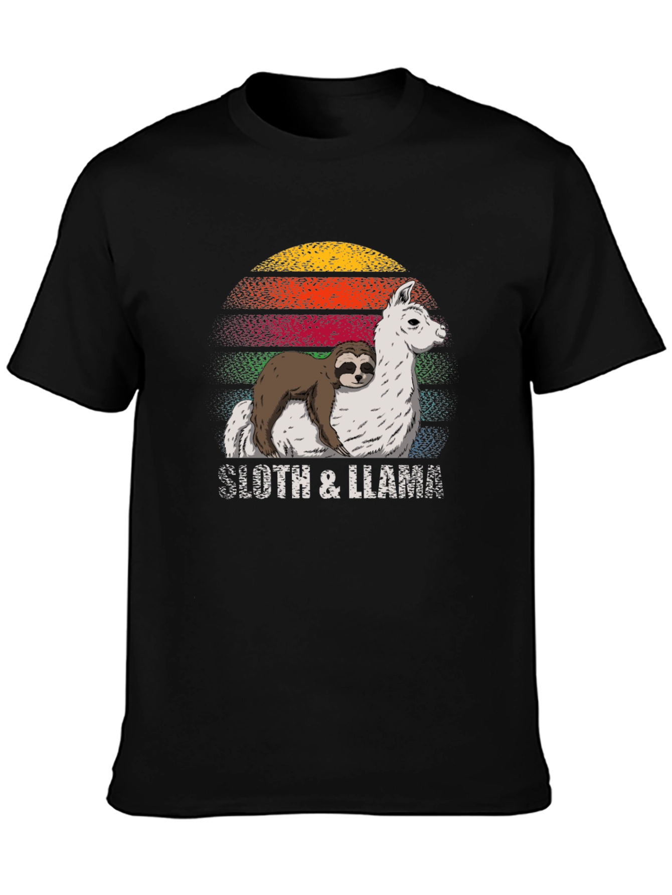 Sloth & Llama Graphic Tee - Cool Comfort
