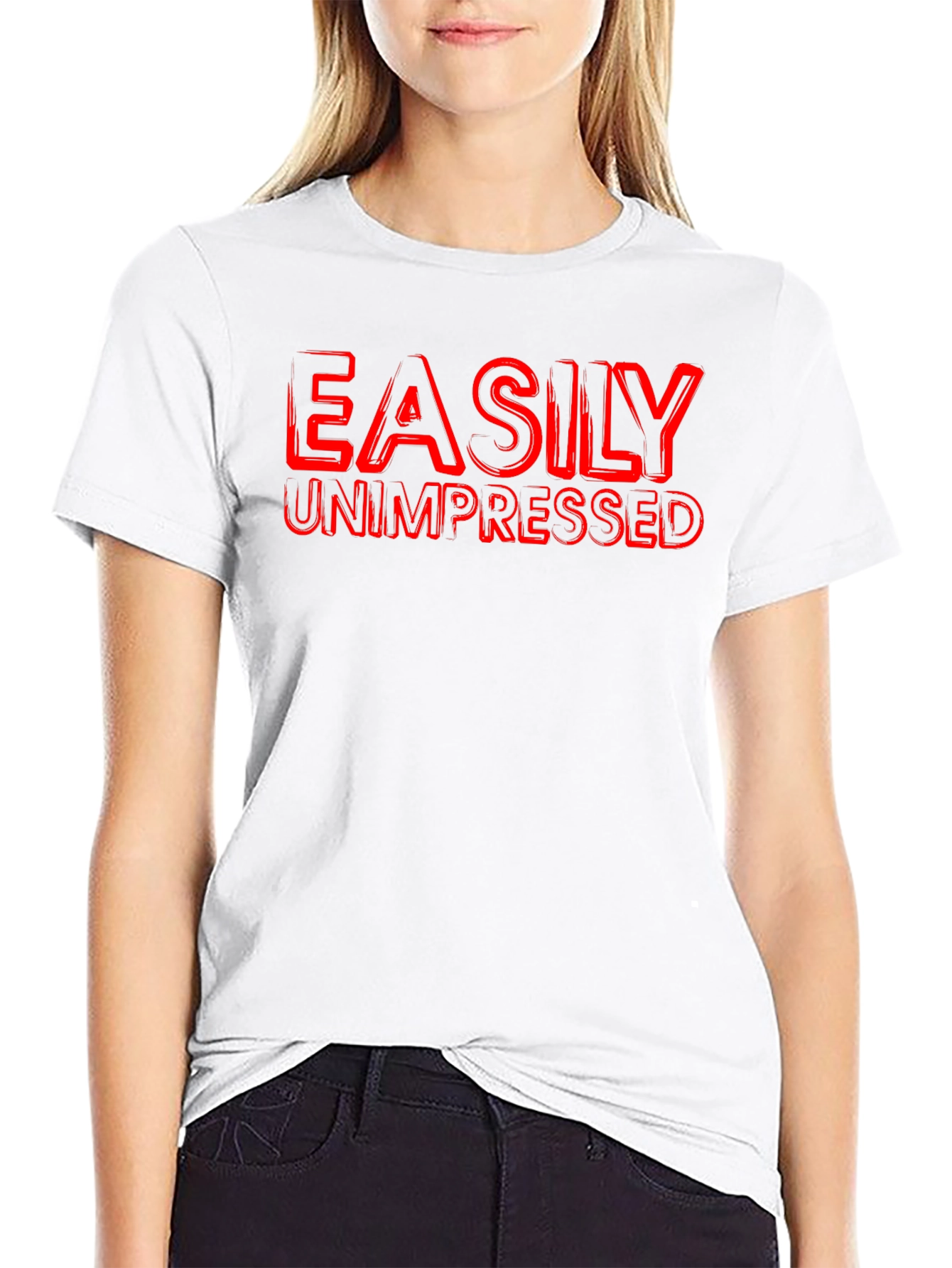 Easily Unimpressed Graphic T-Shirt - Black