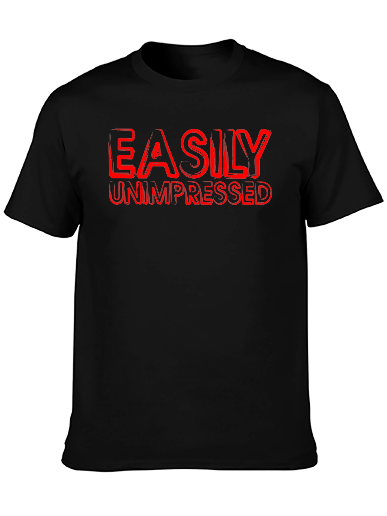 Easily Unimpressed Graphic T-Shirt - Black
