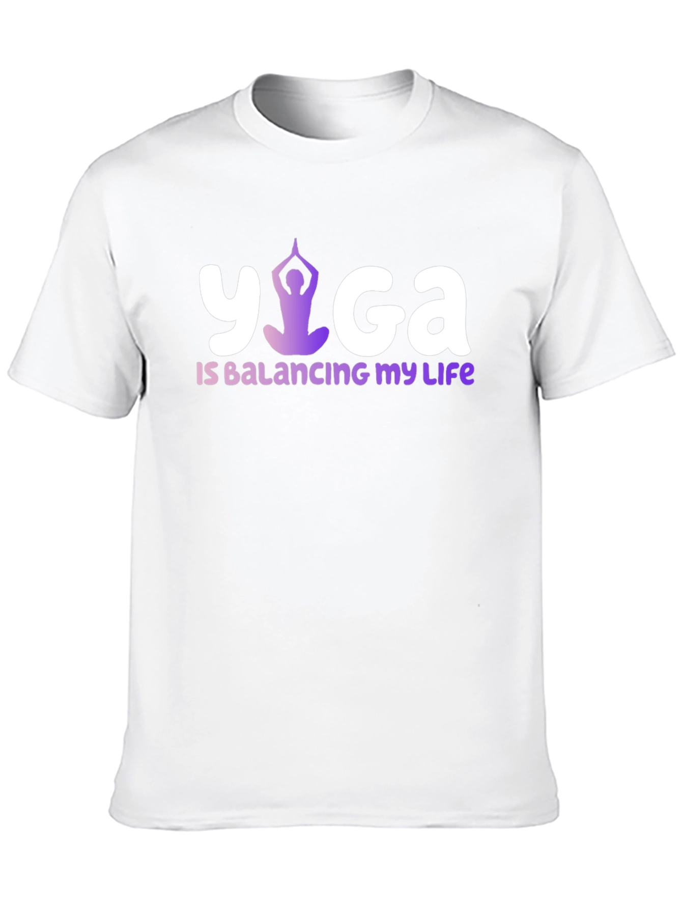 Yoga Balancing Life Black T-Shirt