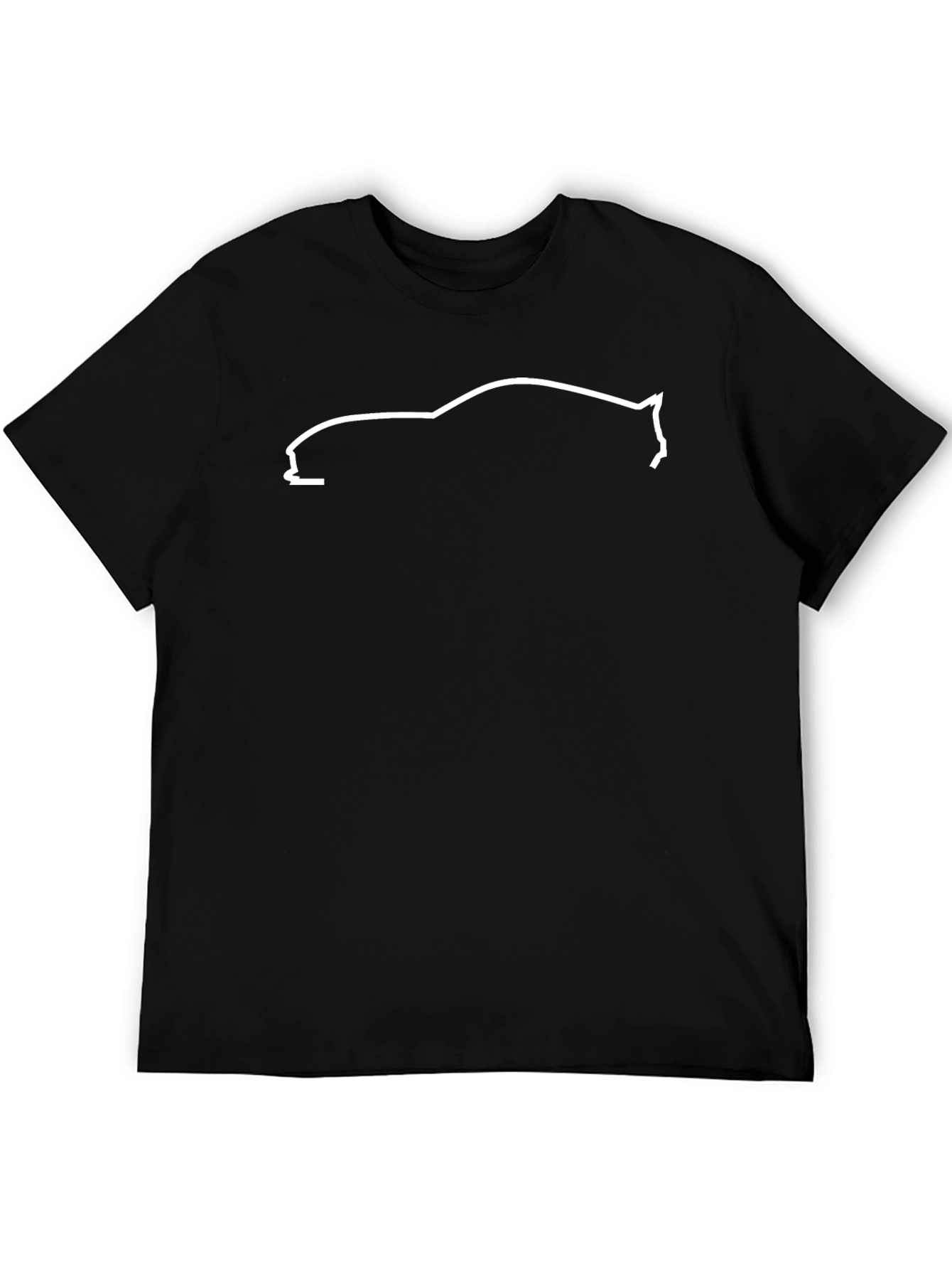 Sleek Car Outline Tee - Black