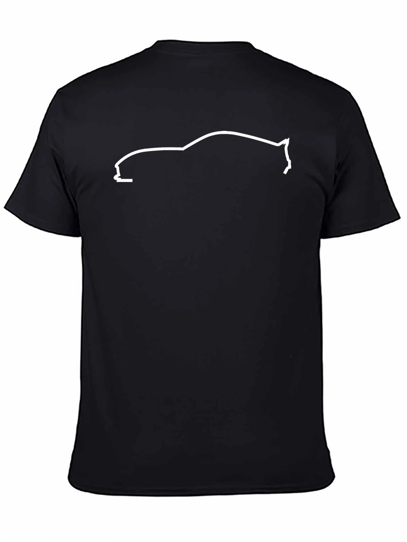 Sleek Car Outline Tee - Black