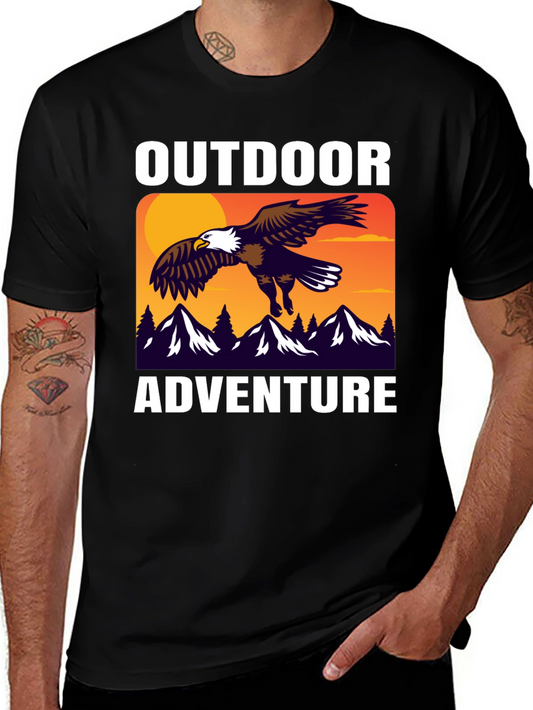 Outdoor Adventure Eagle Graphic T-Shirt