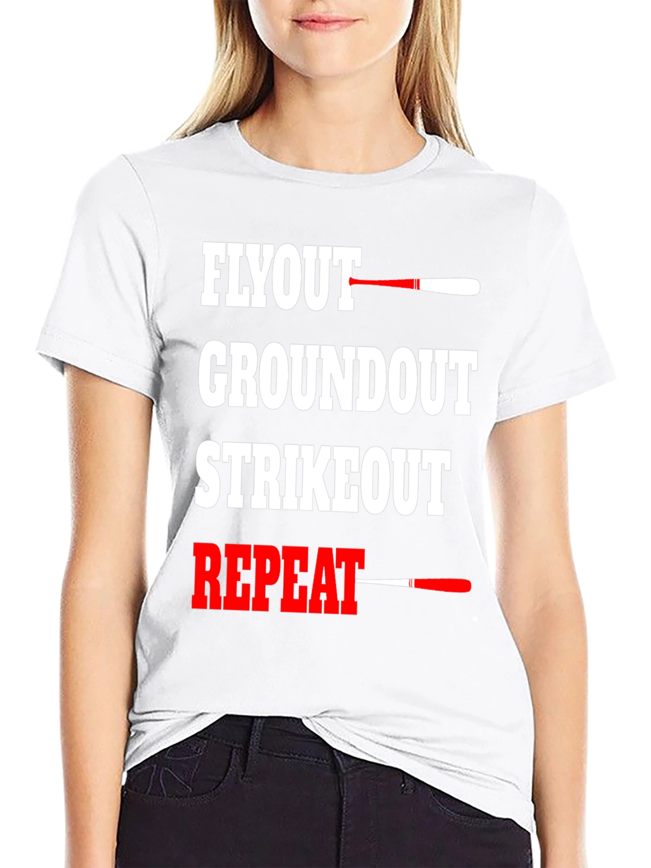 Baseball Flyout Repeat Graphic T-Shirt