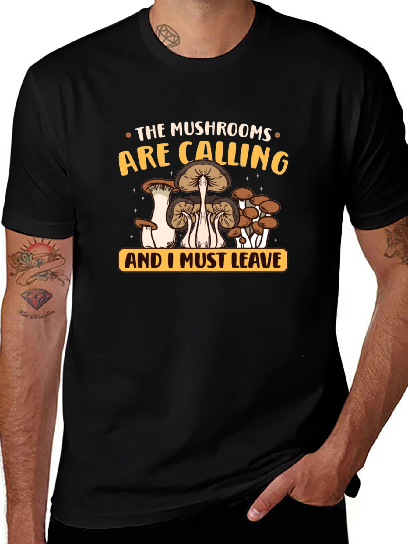 Mushroom Calling Graphic Tee - Nature Lovers T-Shirt
