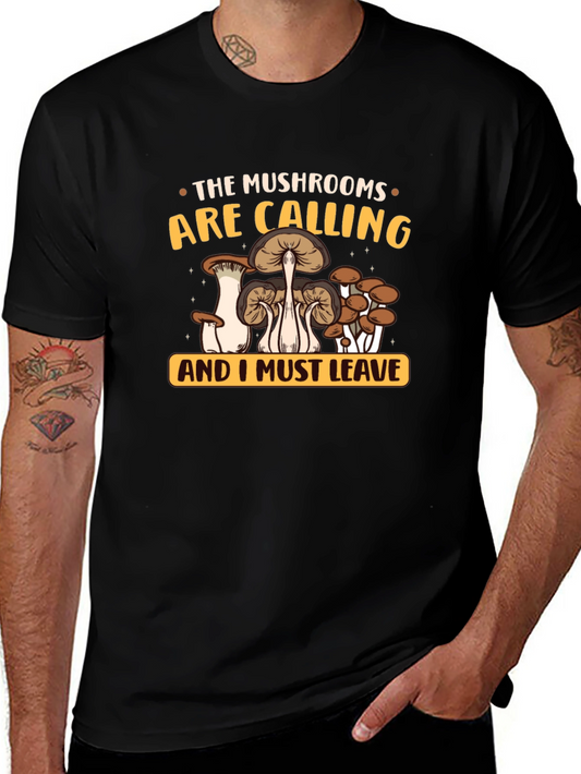 Mushroom Calling Graphic Tee - Nature Lovers T-Shirt