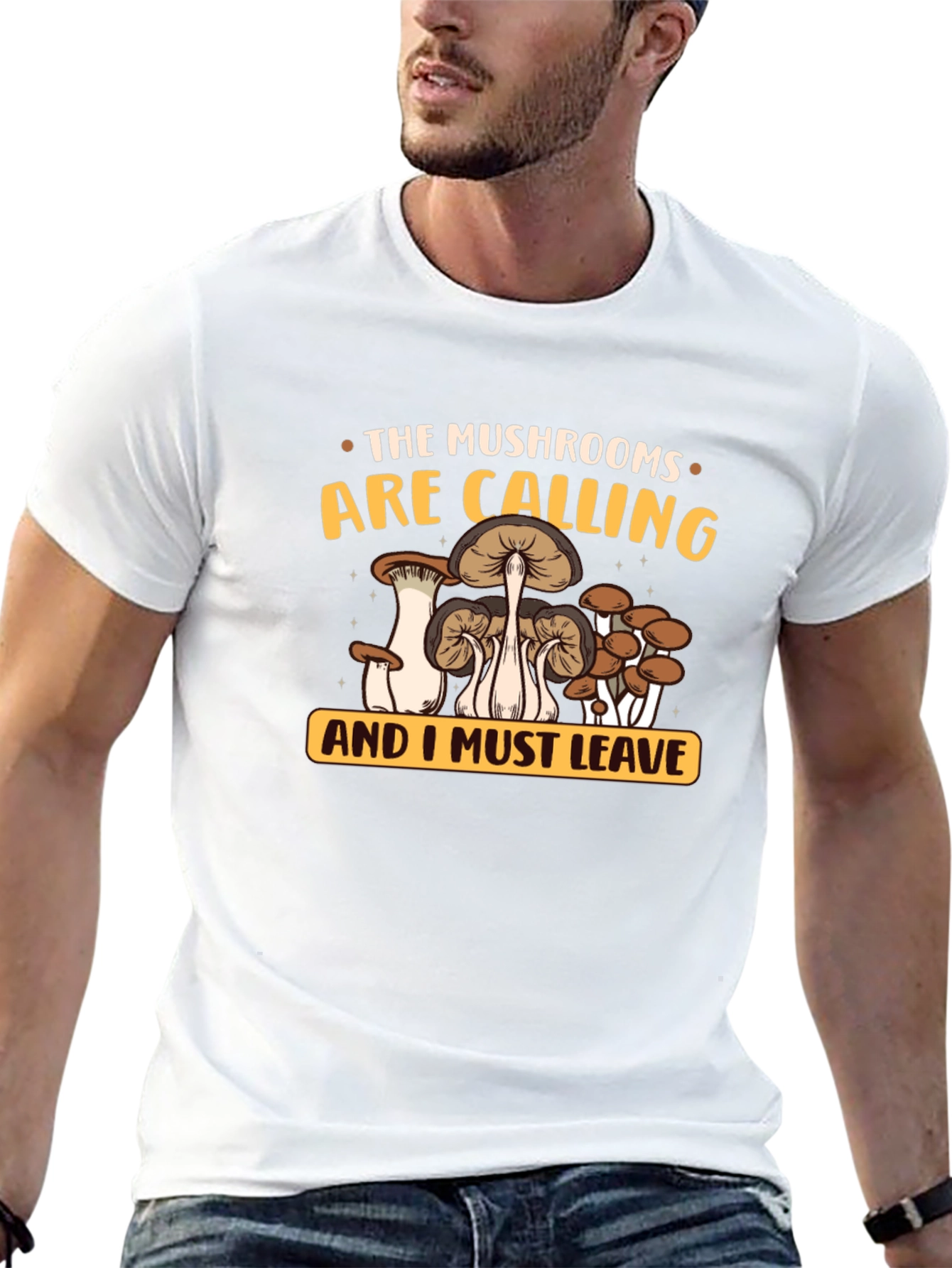 Mushroom Calling Graphic Tee - Nature Lovers T-Shirt