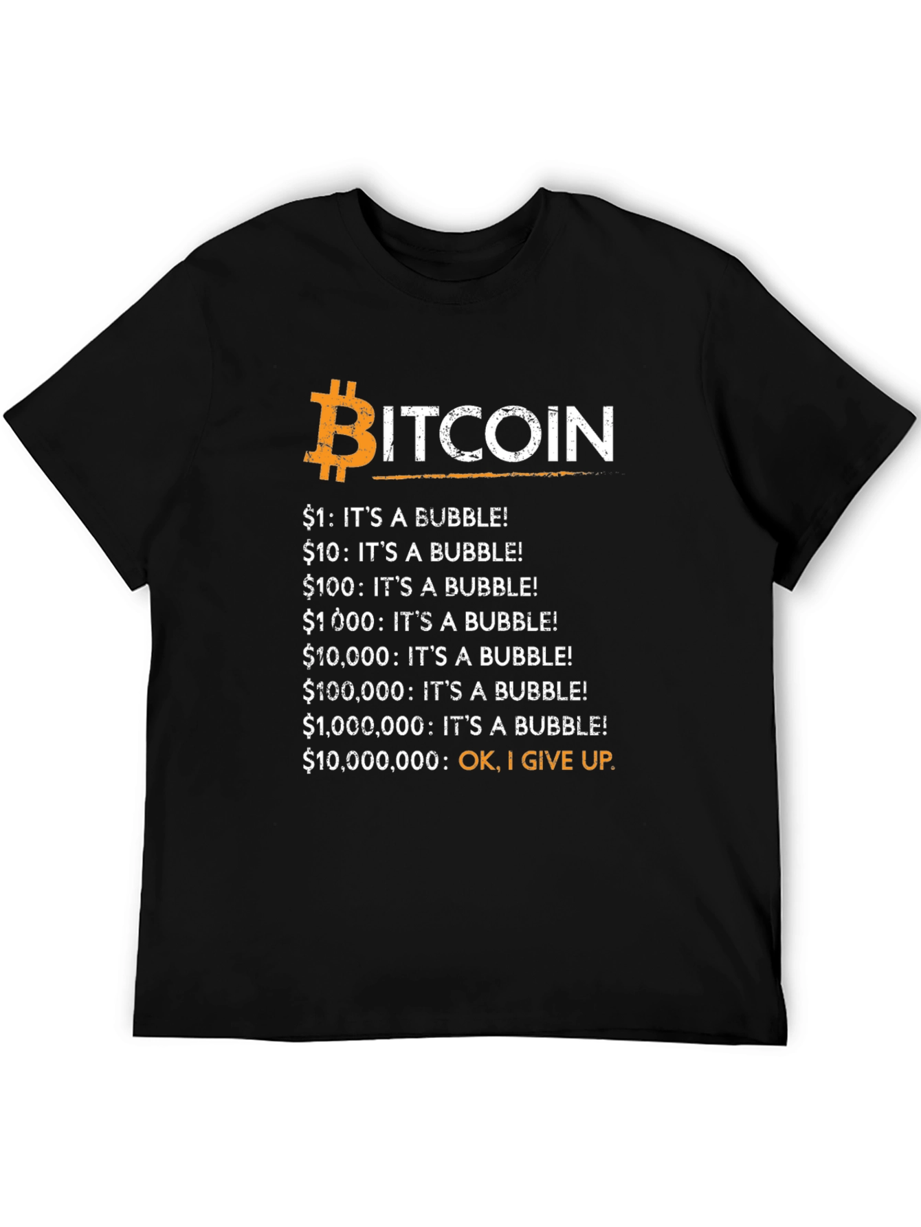 Bitcoin Bubble T-Shirt Funny Crypto Tee