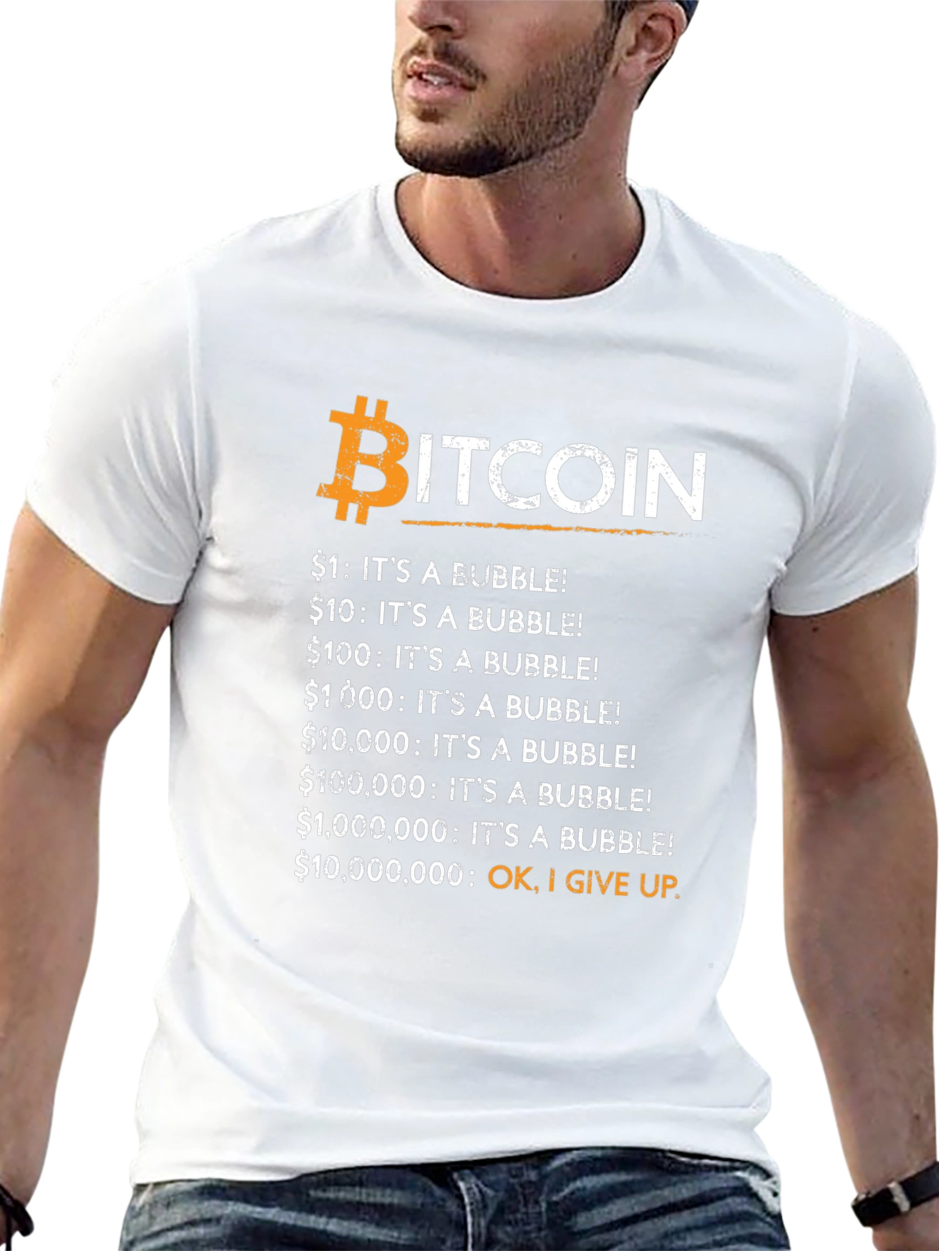 Bitcoin Bubble T-Shirt Funny Crypto Tee