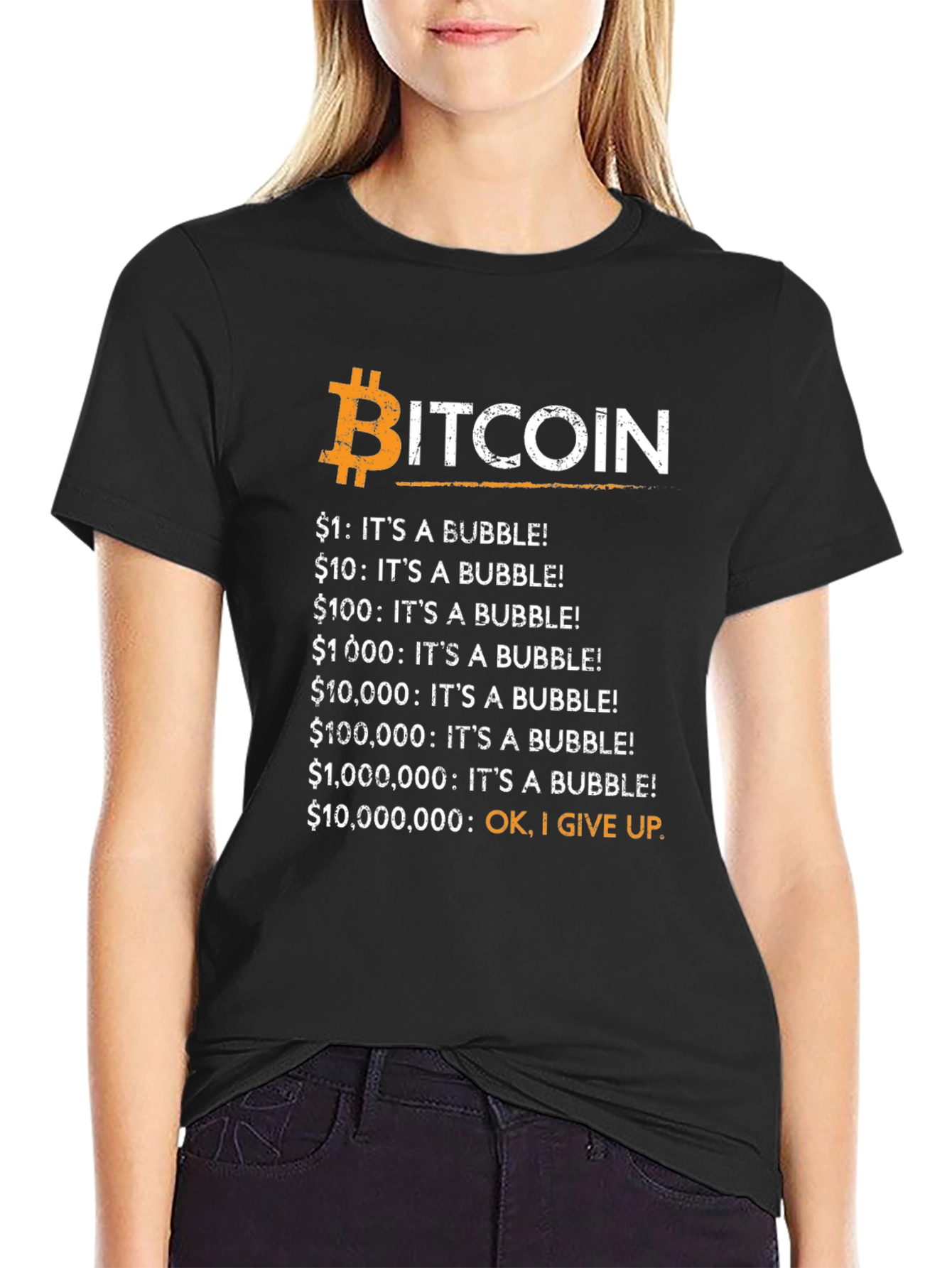 Bitcoin Bubble T-Shirt Funny Crypto Tee