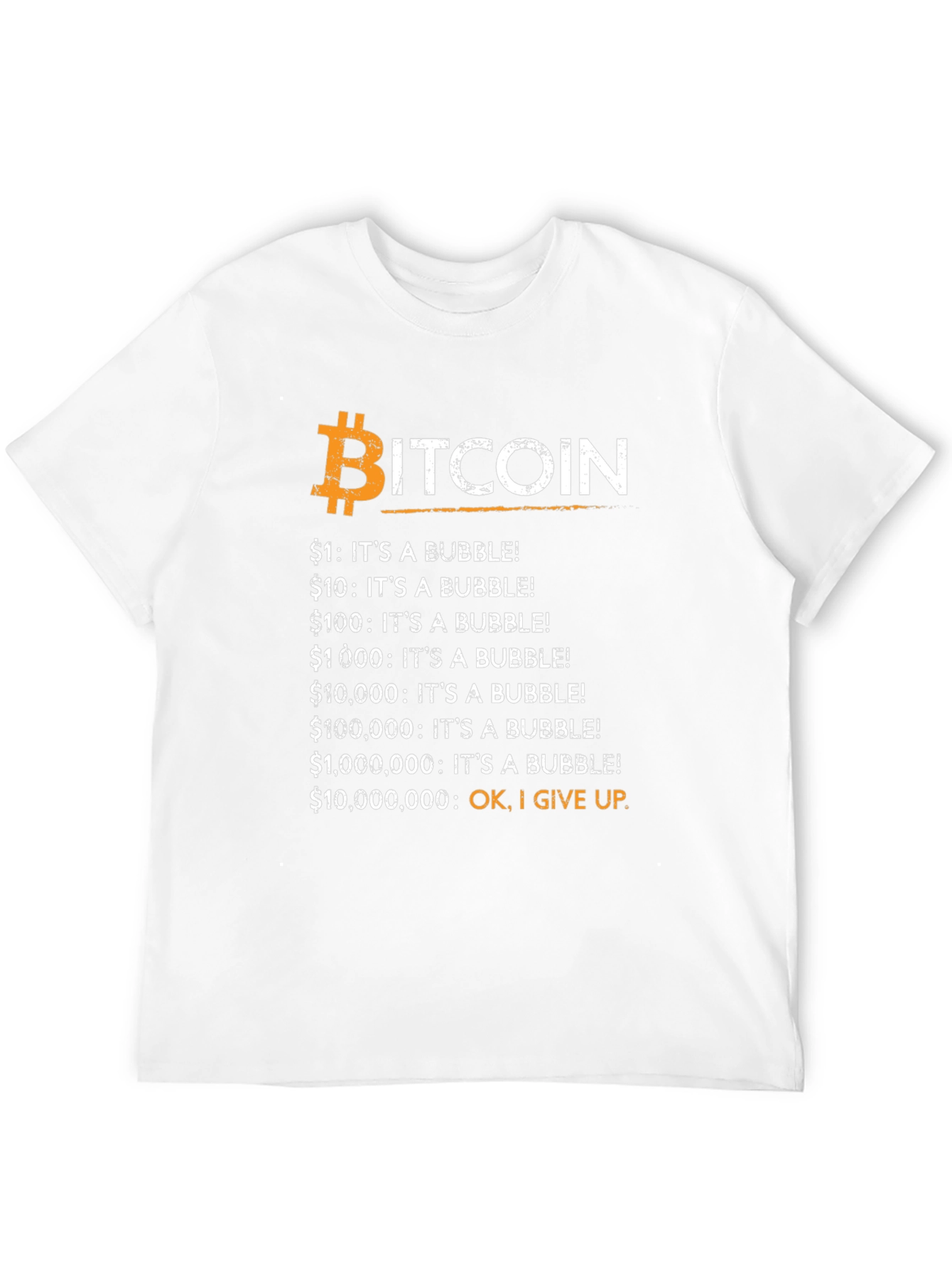 Bitcoin Bubble T-Shirt Funny Crypto Tee
