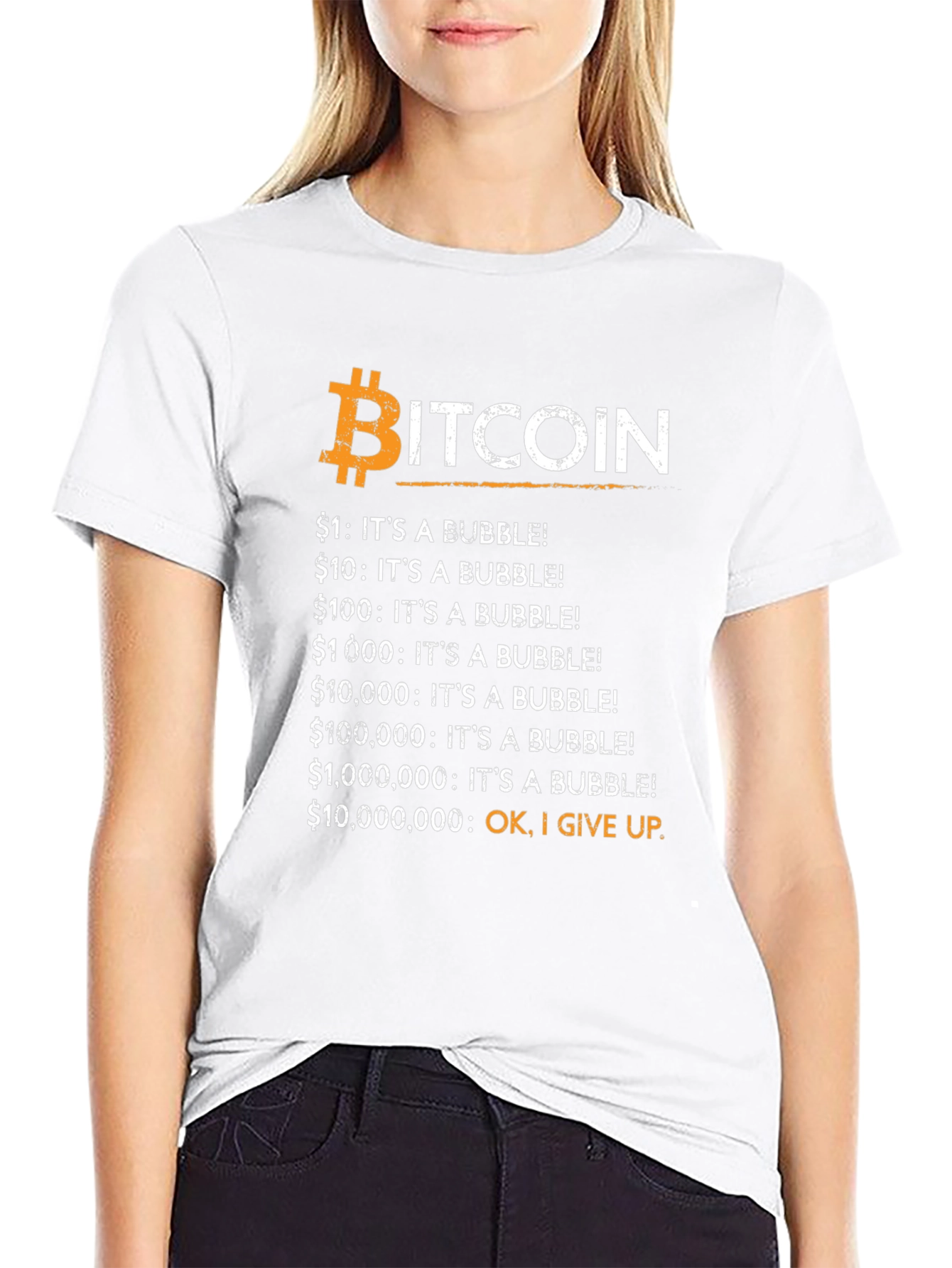 Bitcoin Bubble T-Shirt Funny Crypto Tee