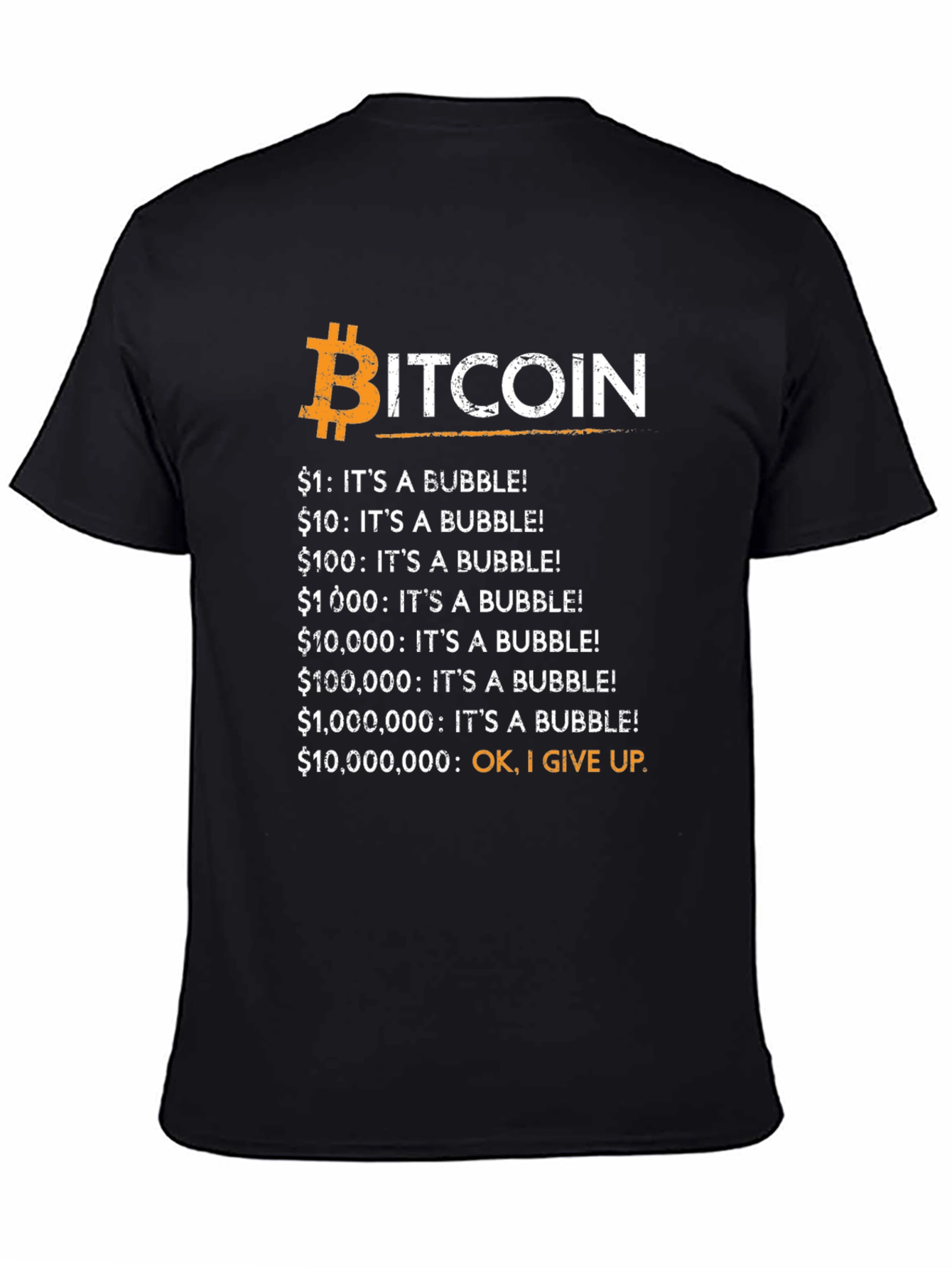 Bitcoin Bubble T-Shirt Funny Crypto Tee