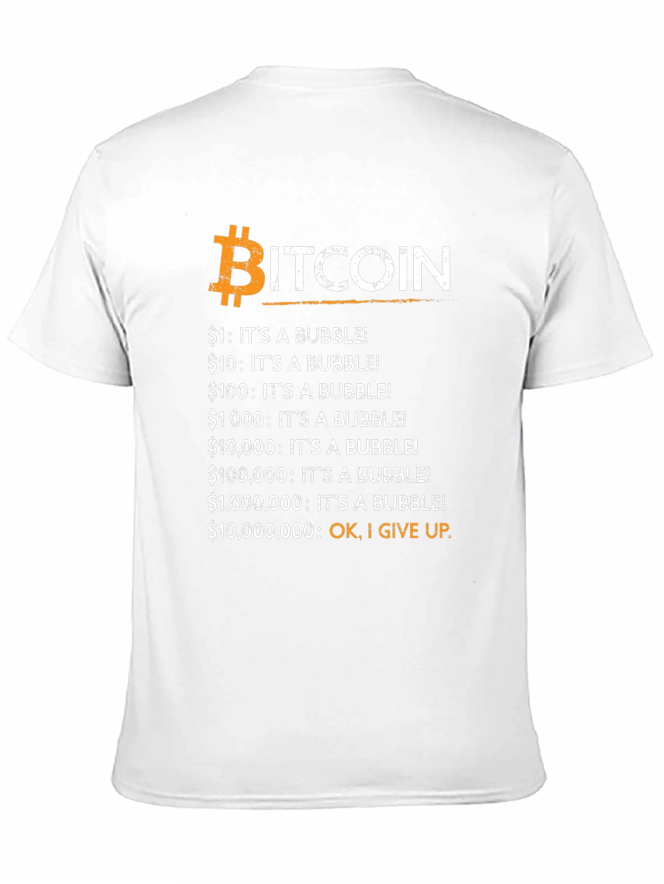Bitcoin Bubble T-Shirt Funny Crypto Tee